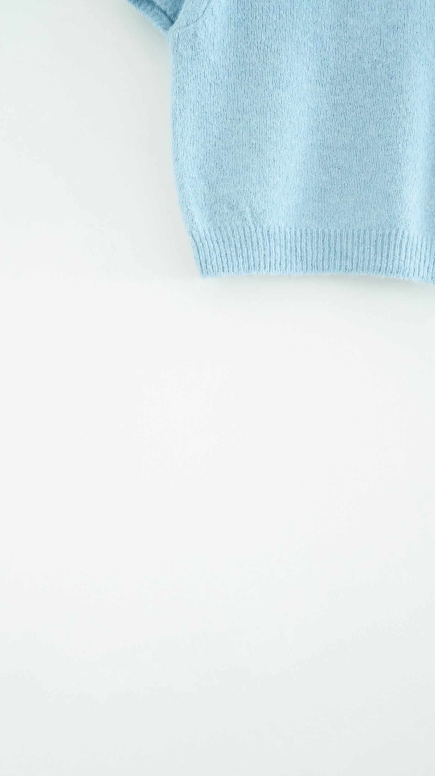 elin sheer polo knit shirt in baby-blue (pre-order)