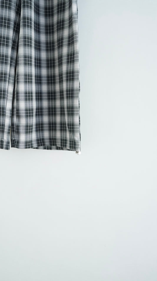 The kyoto checked trousers in black (pre-order)