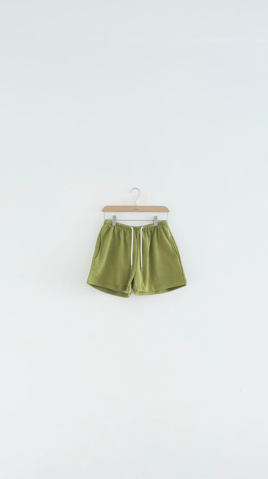 the romy sport shorts in green (pre-order)