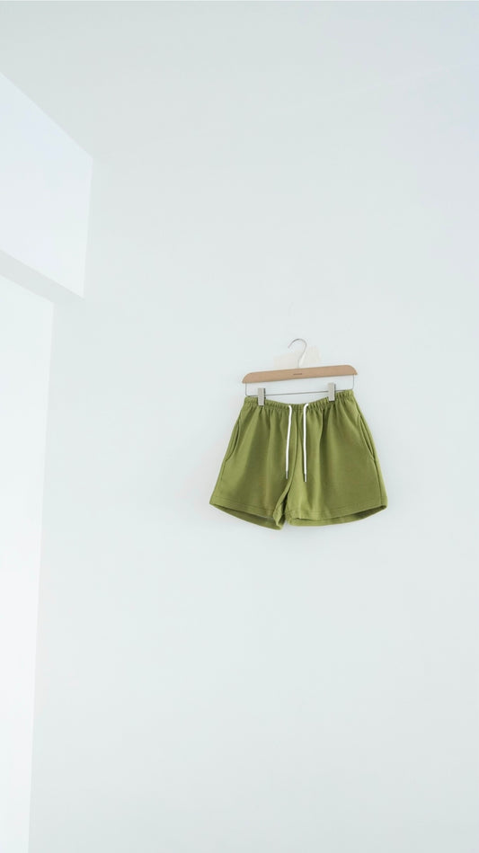the romy sport shorts in green (pre-order)