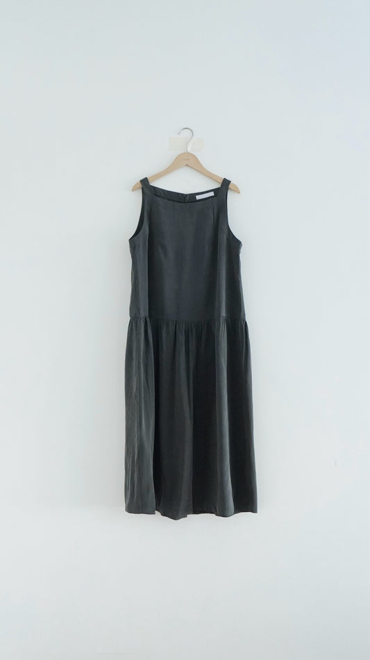 Ines slip dress in charcoal (pre-order)