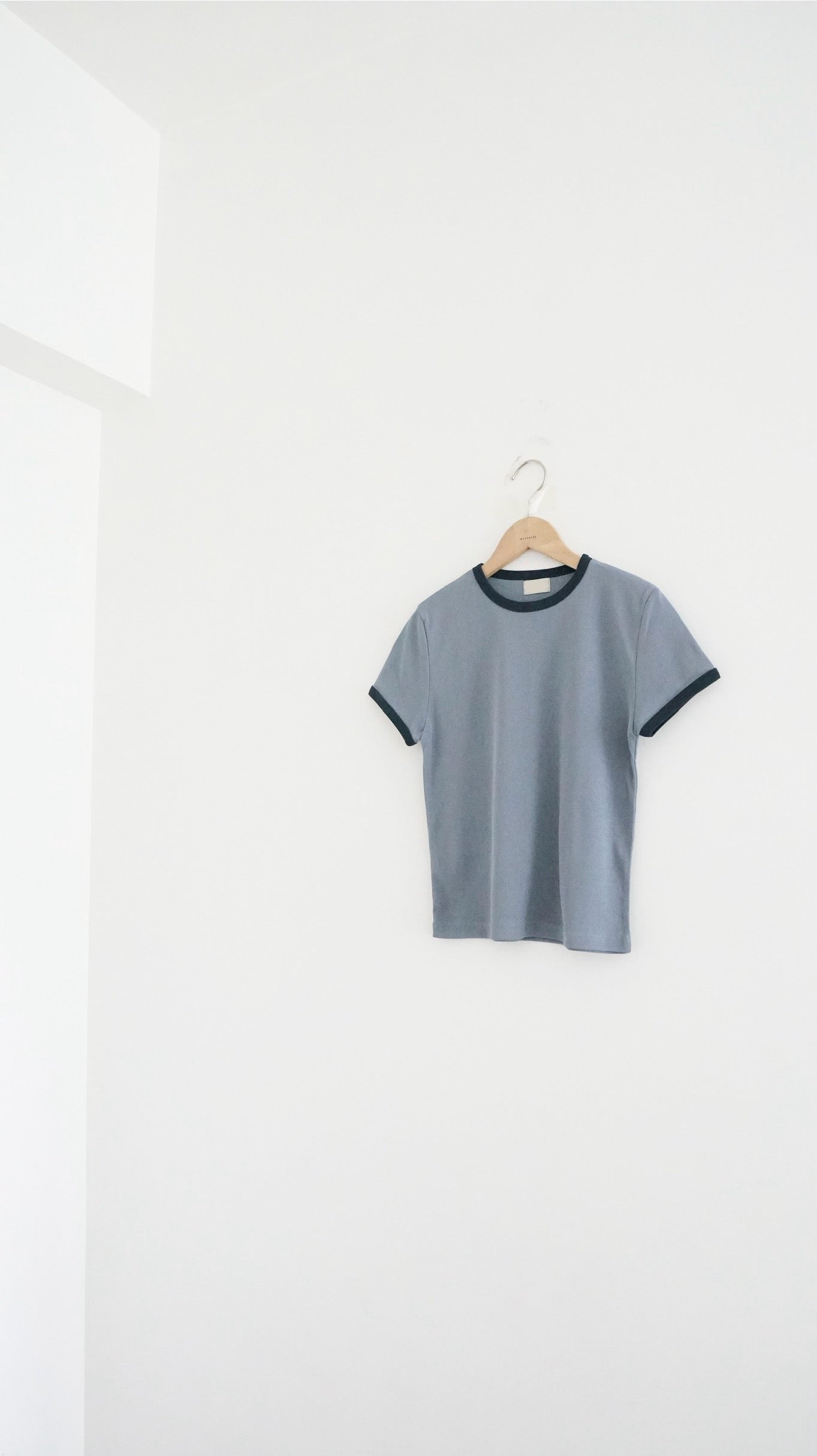 cleanline contrast tee in dusty blue (pre-order)