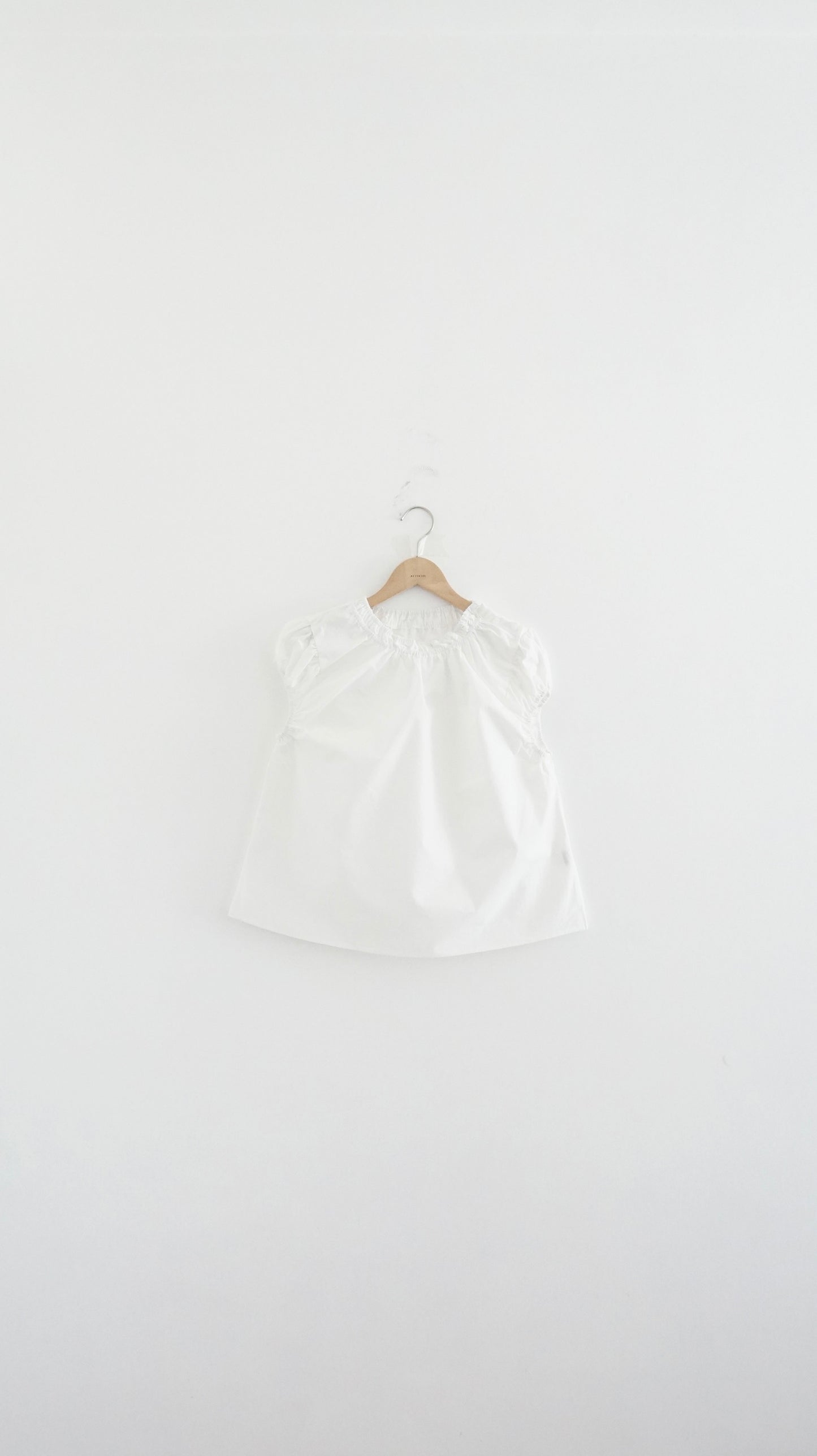 petal neck blouse in white