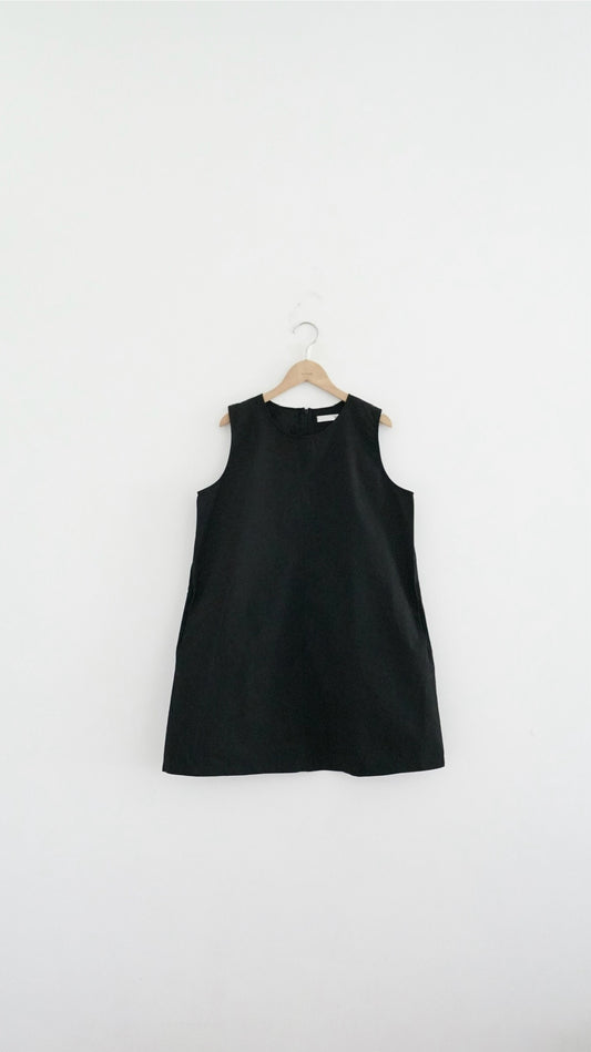 float tank dress top in black (pre-order)