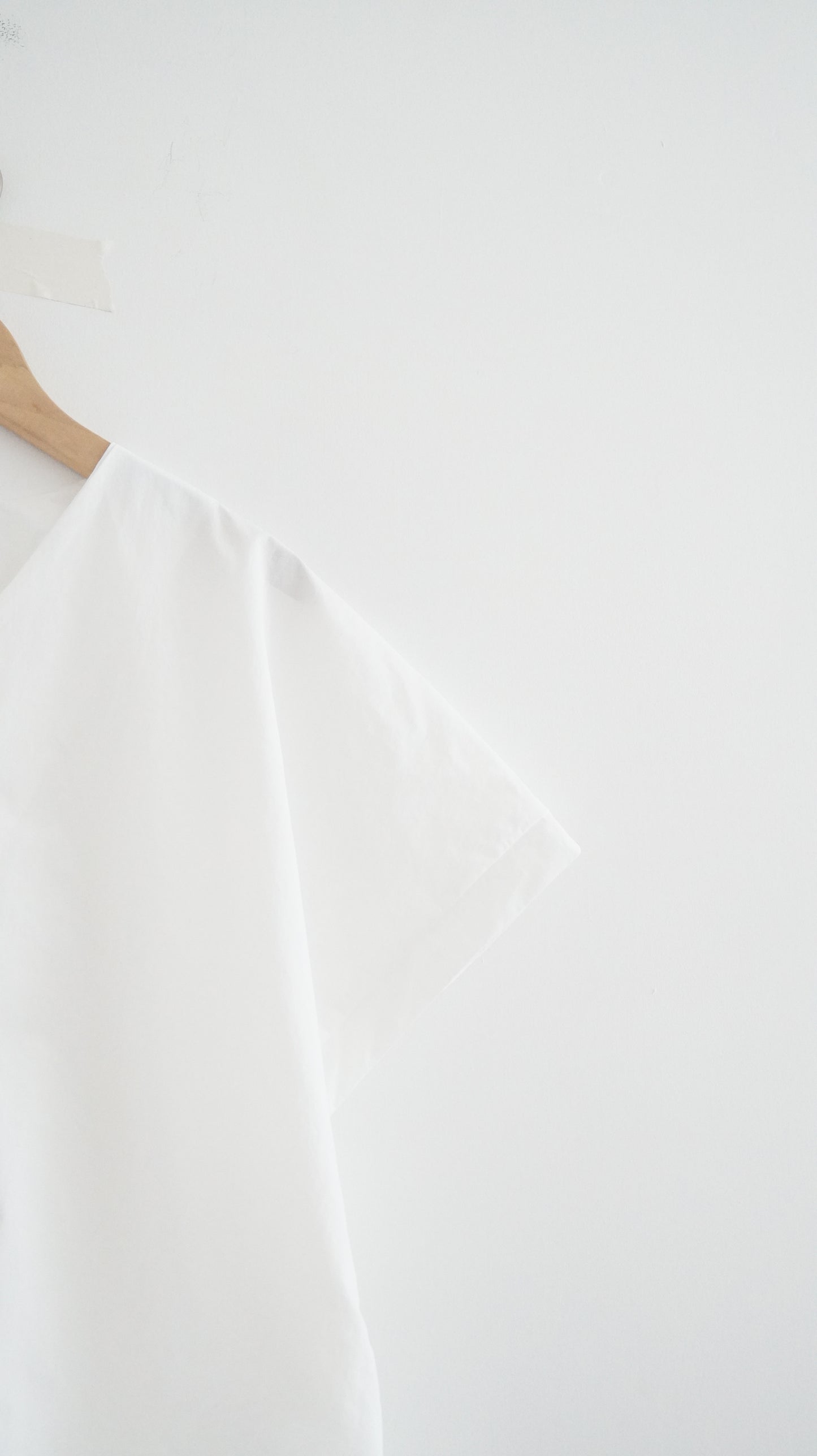 sheersense v-neck blouse in white