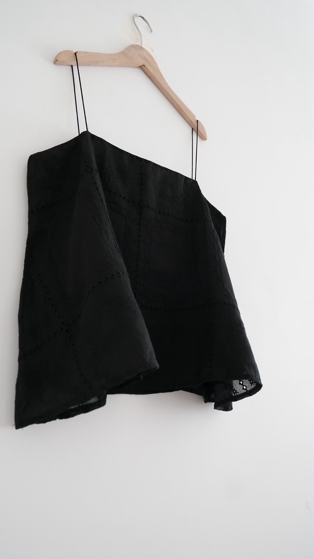 airy flared camisole top in black (pre-order)