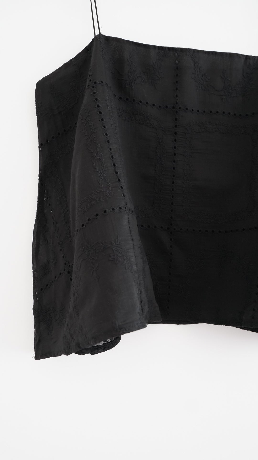 airy flared camisole top in black (pre-order)
