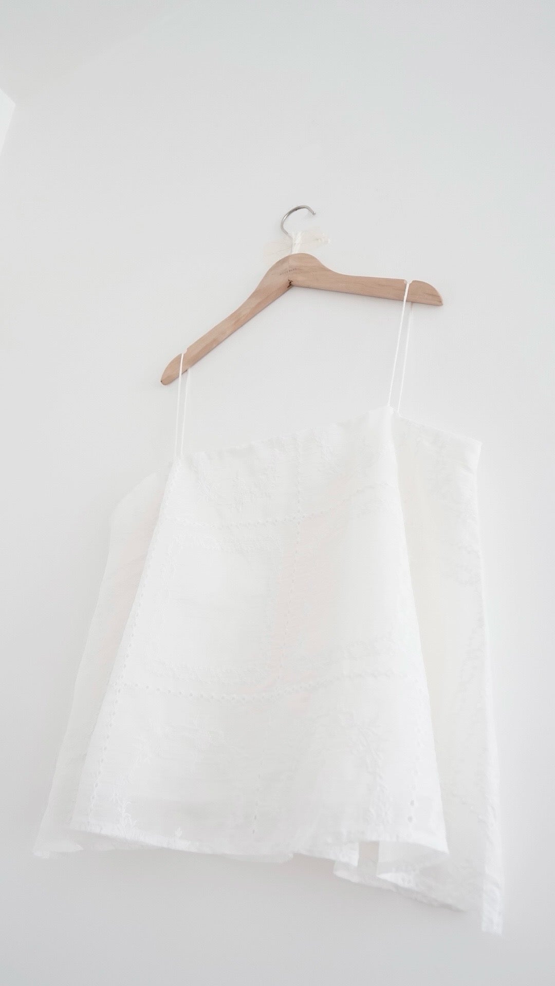 airy flared camisole top in white (pre-order)