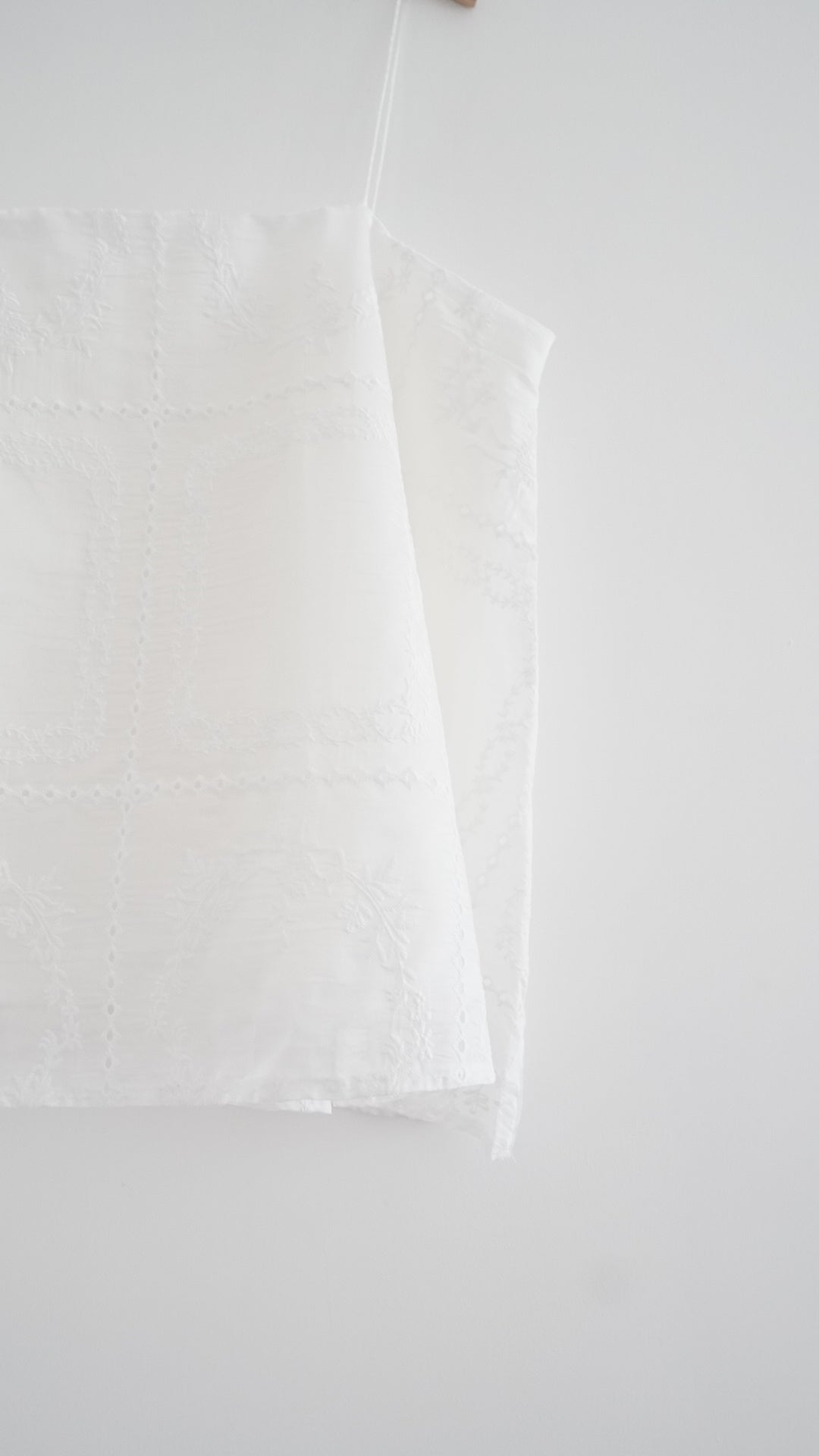 airy flared camisole top in white (pre-order)