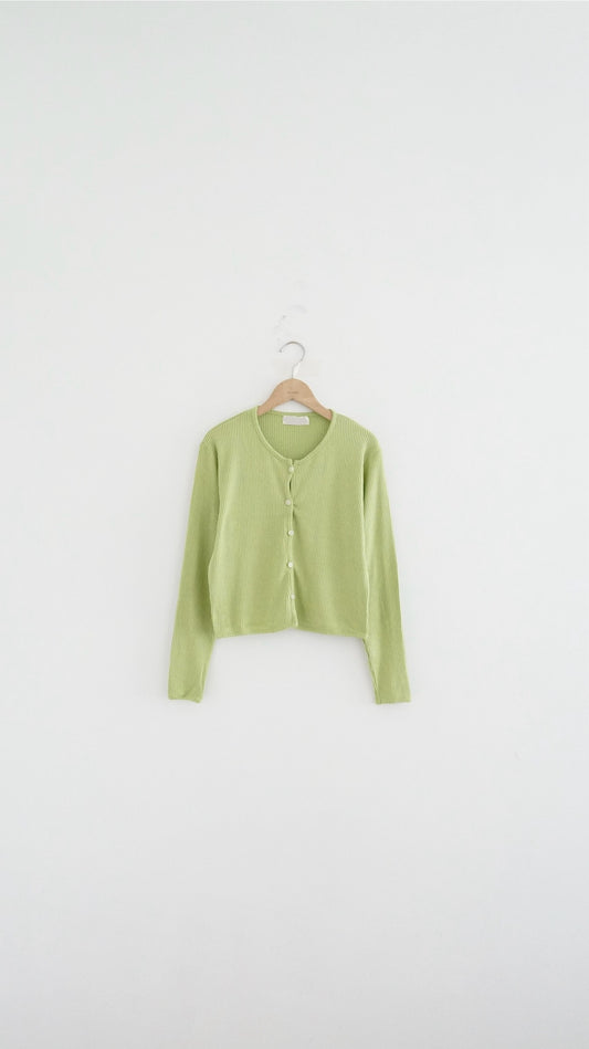 painted days cardigan in green