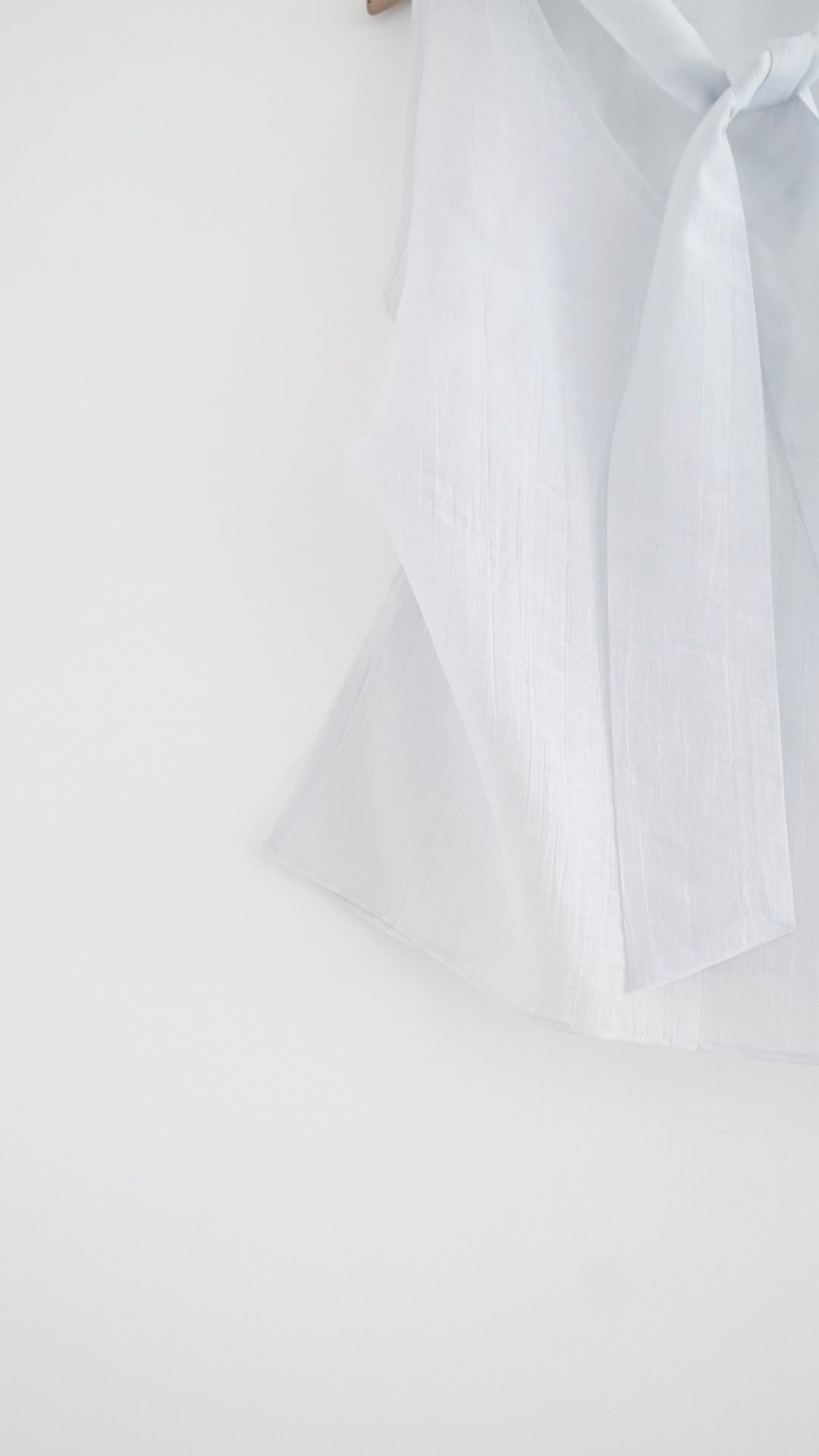 faro sheer draped neck sleeveless top in sora (pre-order)