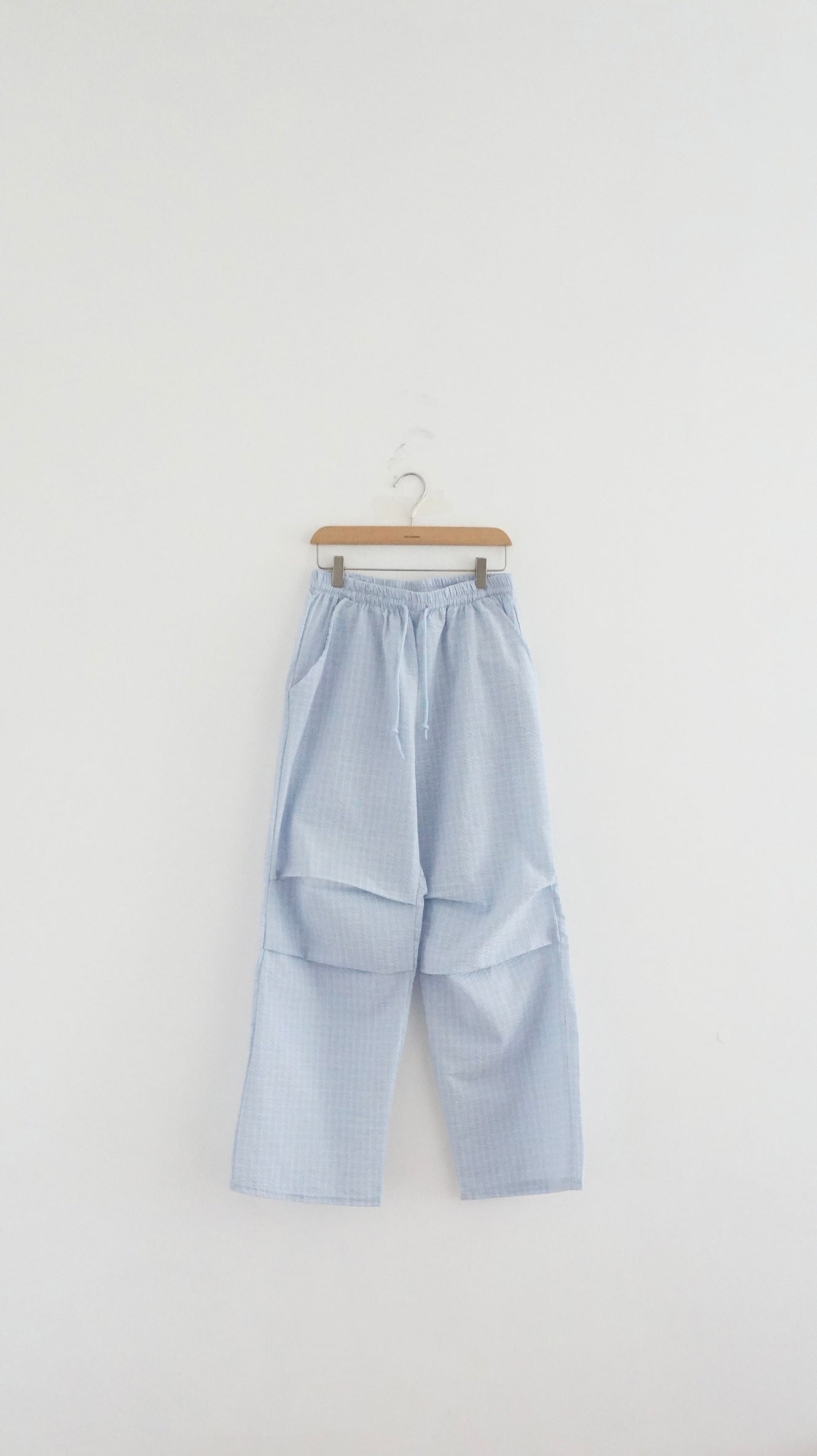 toi checked pants in baby blue (flawed)
