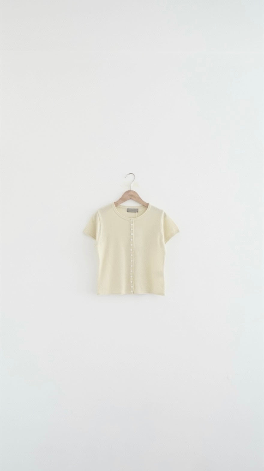 alice short sleeve button knit cardigan in light green (pre-order)