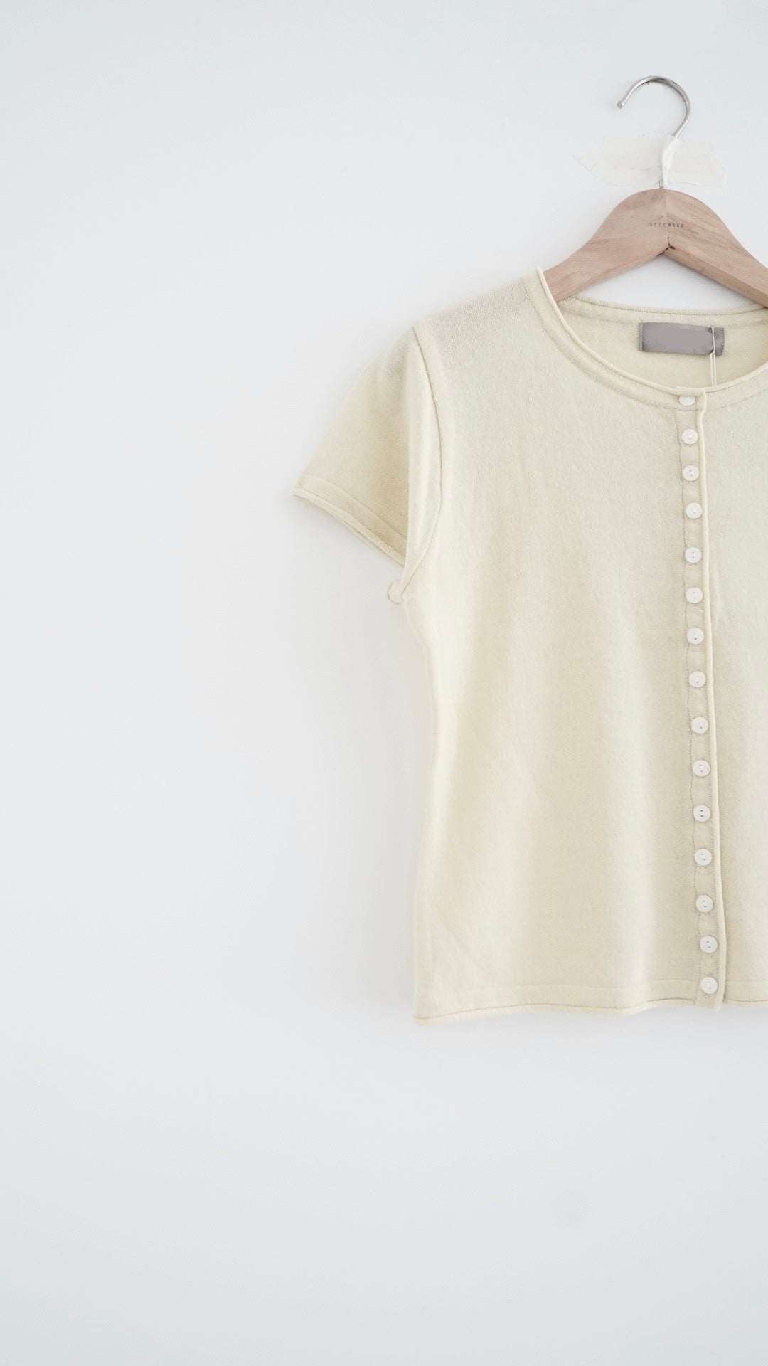 alice short sleeve button knit cardigan in light green (pre-order)