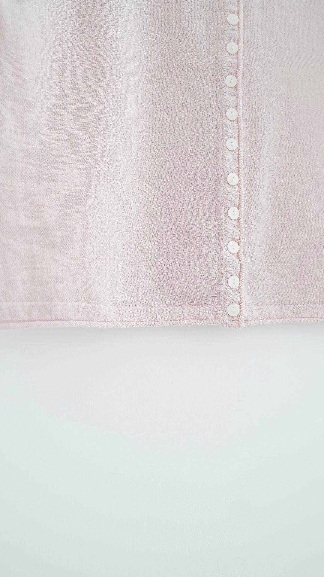 alice short sleeve button knit cardigan in pink (pre-order)