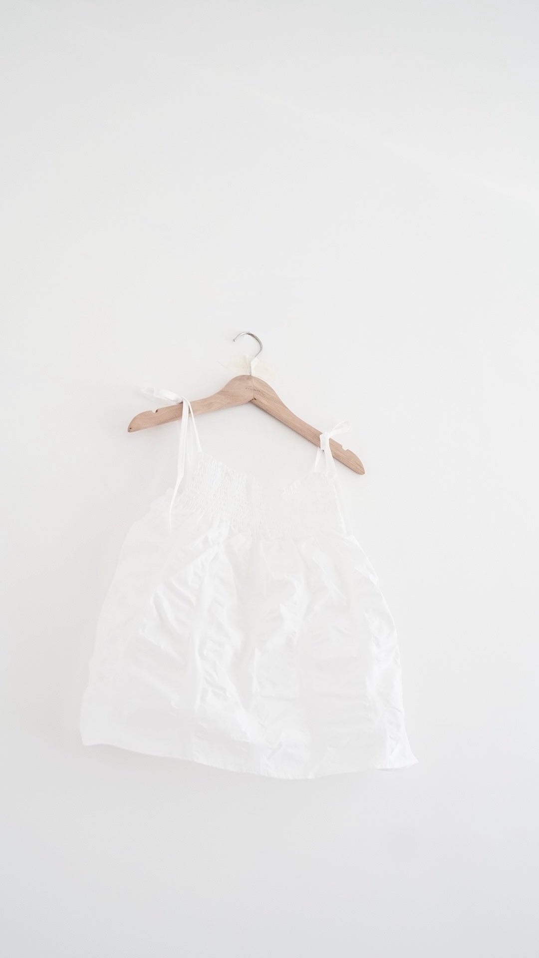 jerry shirred camisole top in white (pre-order)