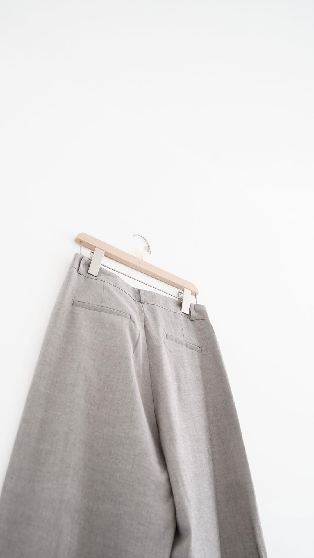 acre double pleat tailored wide-leg trousers in dark beige (pre-order)