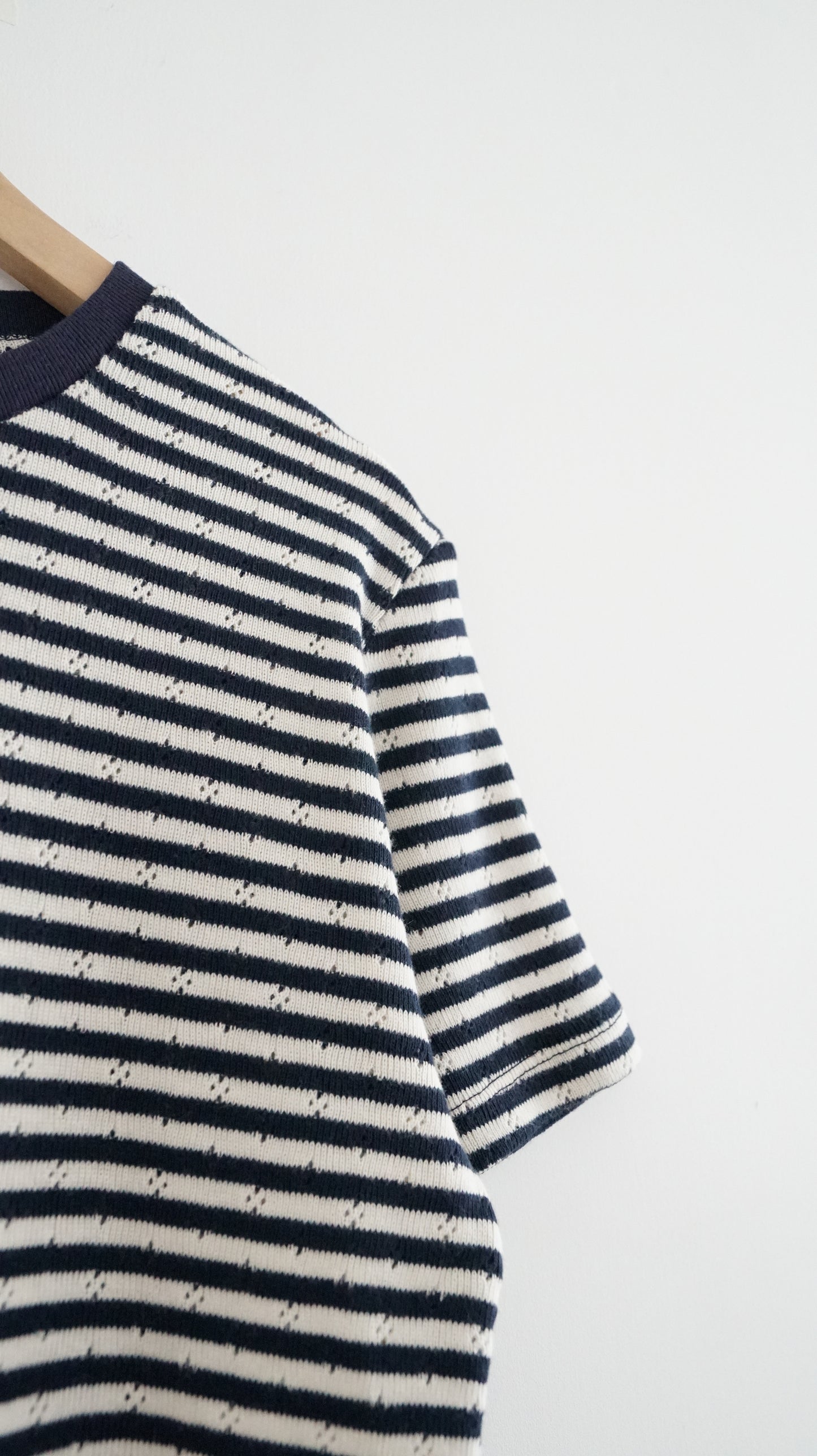 baby cotton striped tee in navy (pre-order)