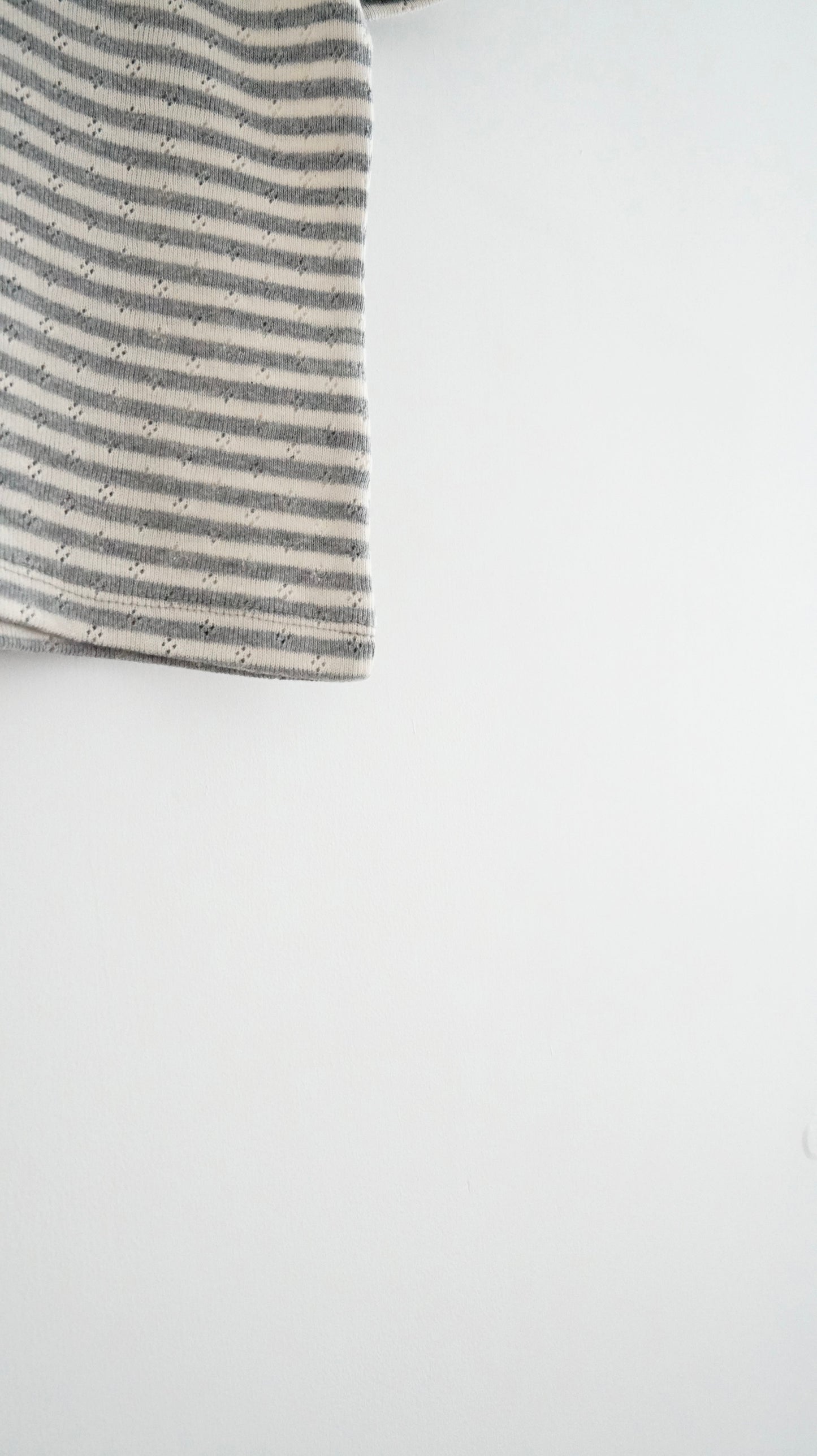 baby cotton striped tee in grey (pre-order)
