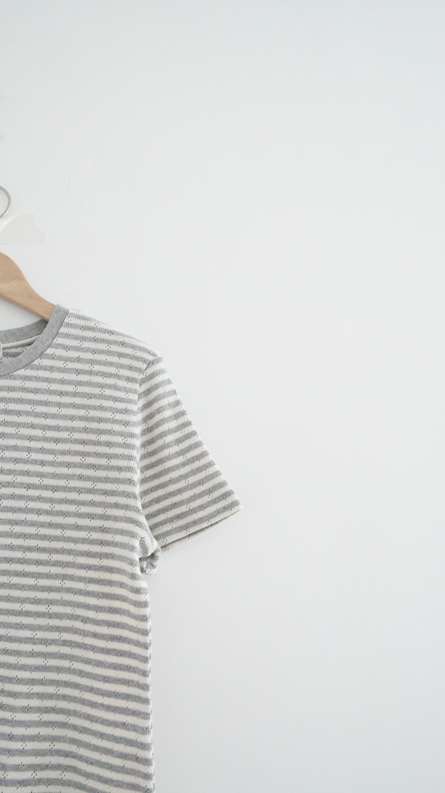 baby cotton striped tee in grey (pre-order)