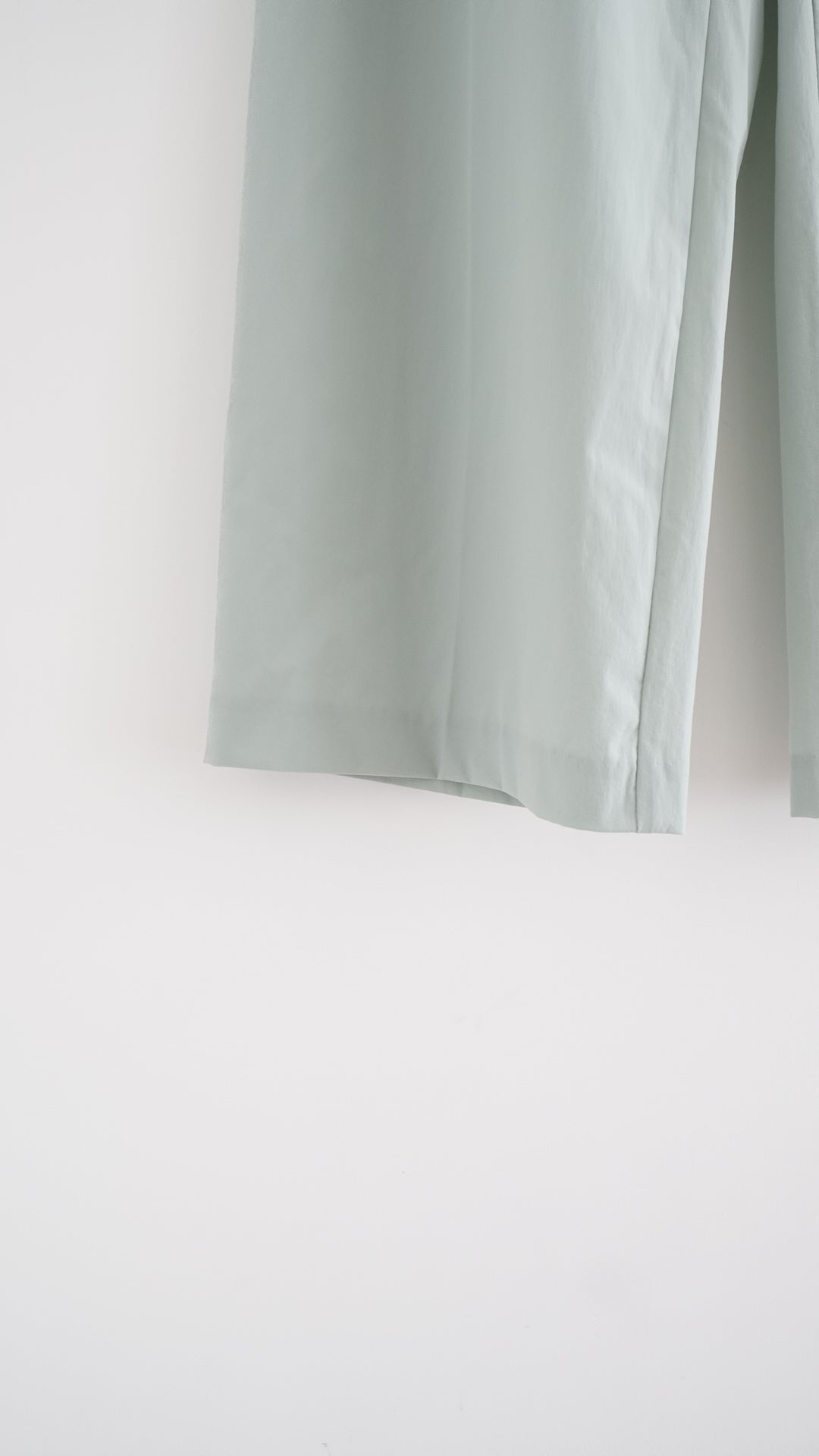 rove stretch nylon drawstring wide-leg trousers in mint (pre-order)