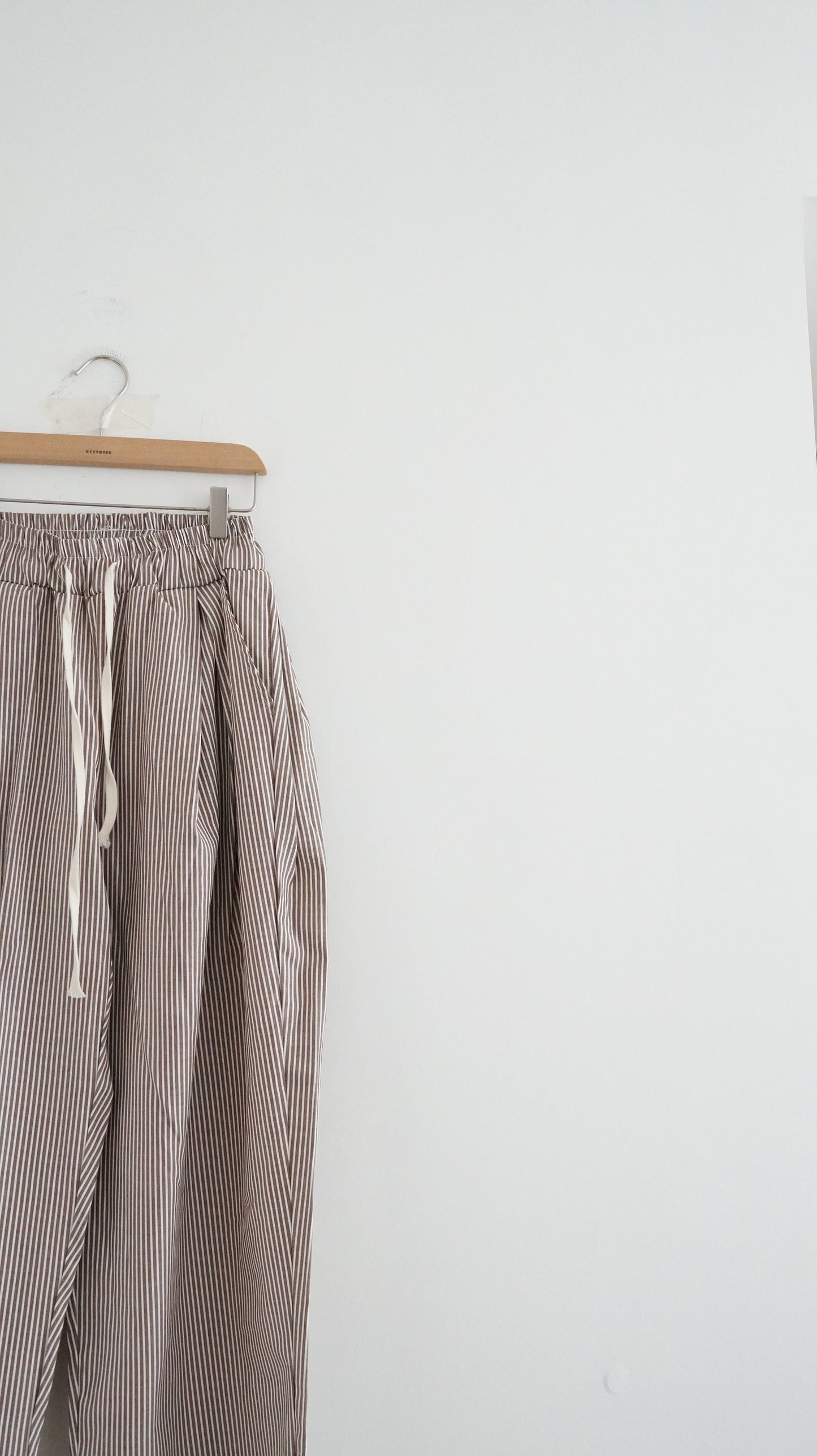 cool striped pants in brown