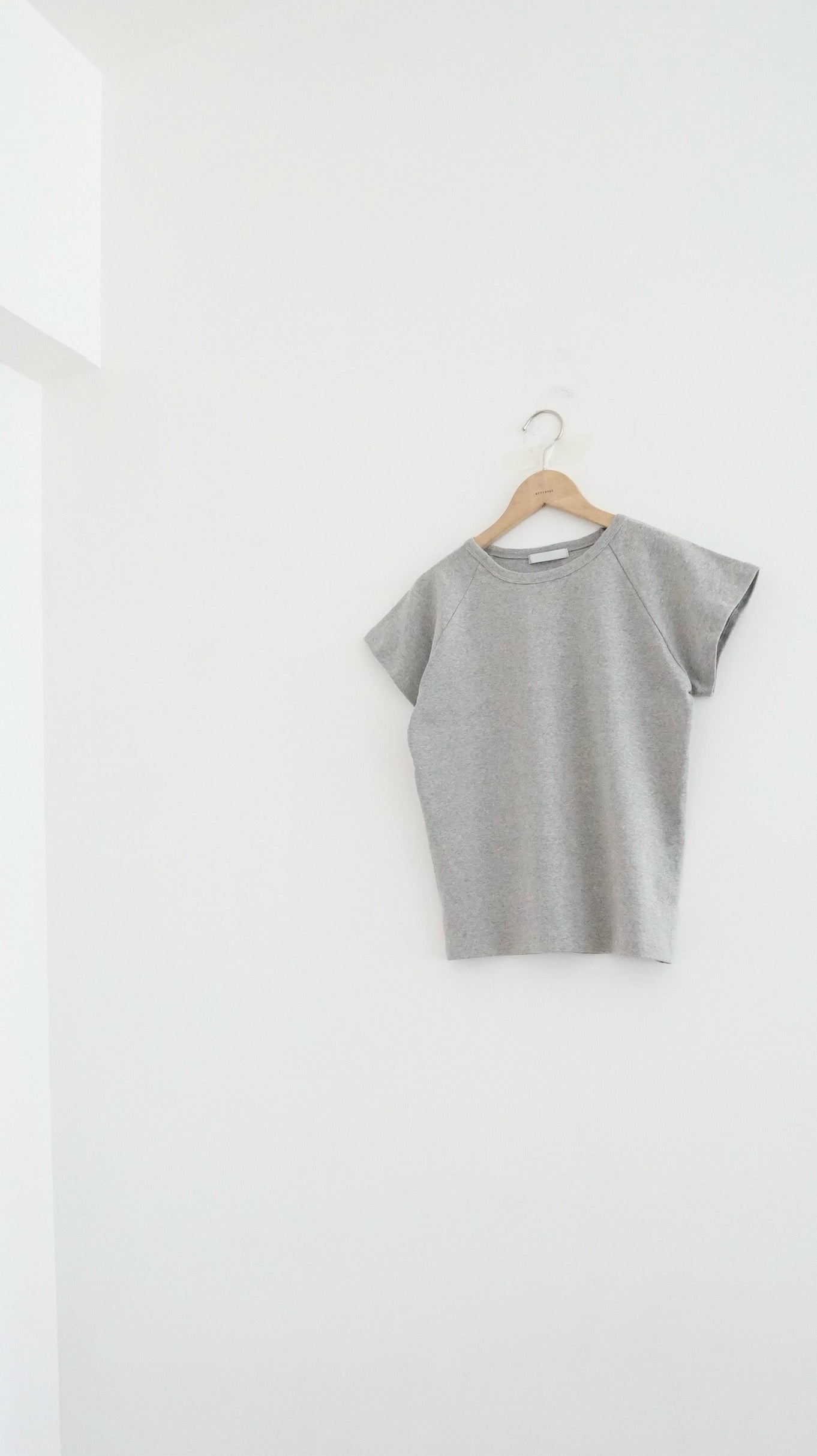 clean fit raglan sleeve tee in grey (pre-order)