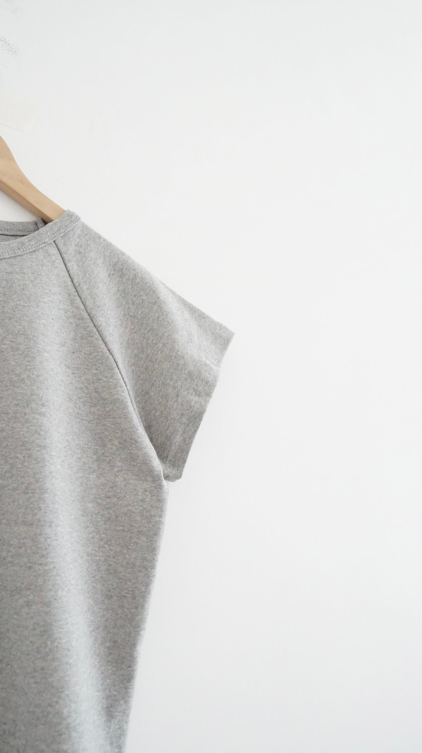 clean fit raglan sleeve tee in grey (pre-order)