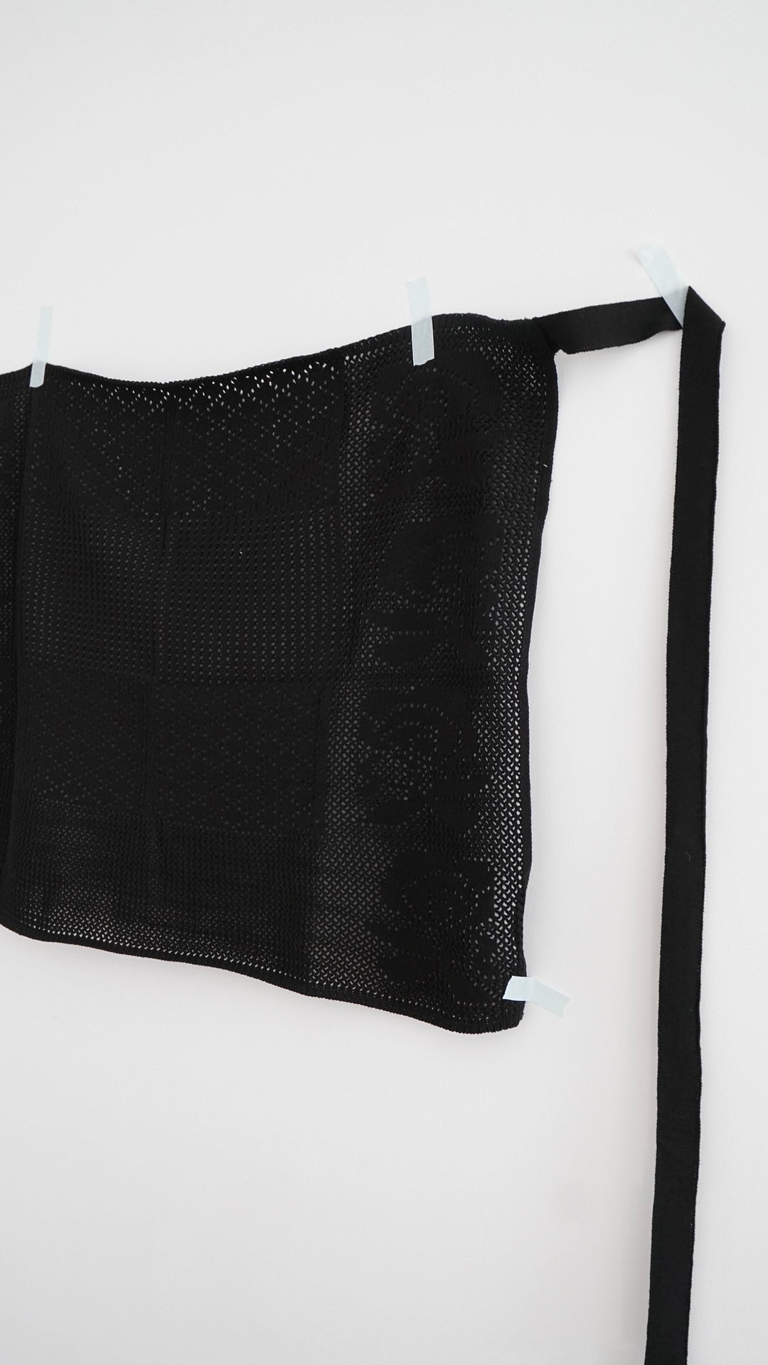 auren floral crochet wrap skirt in black (pre-order)