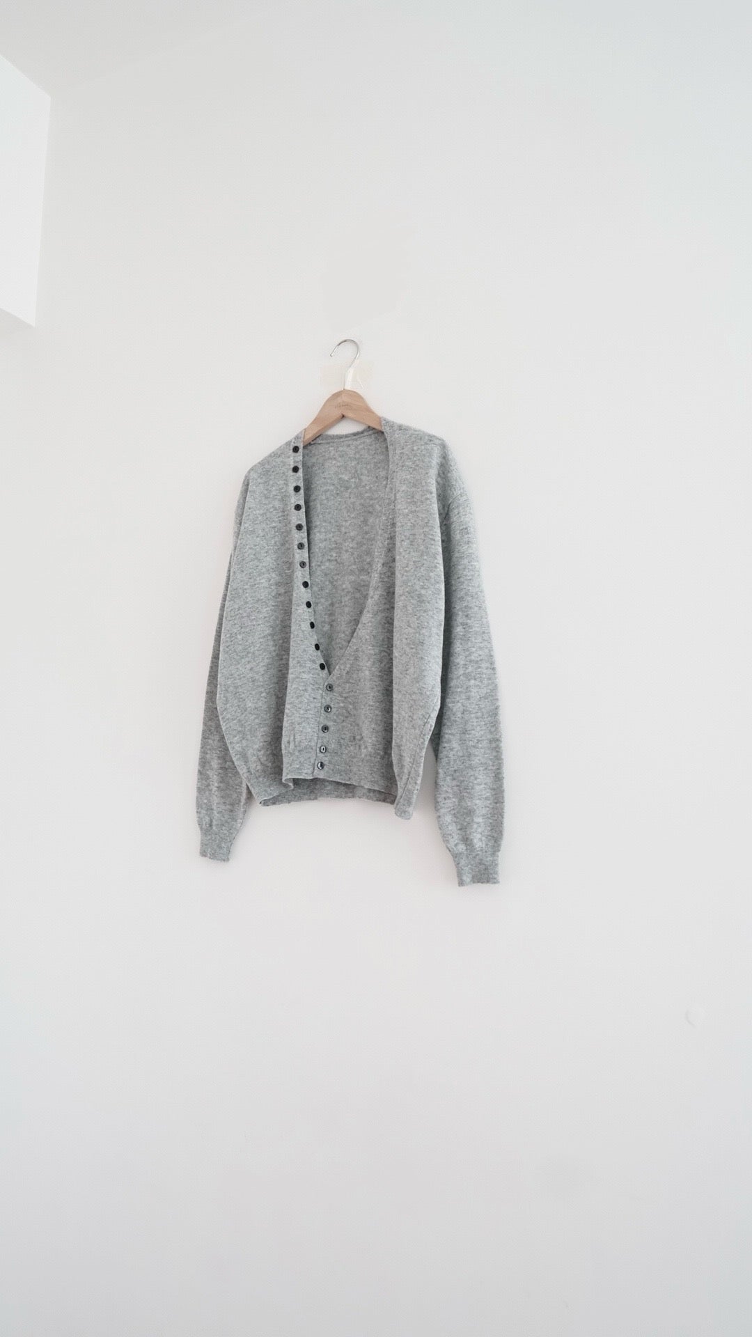 norr soft v-neck knit sweater in grey (pre-order)