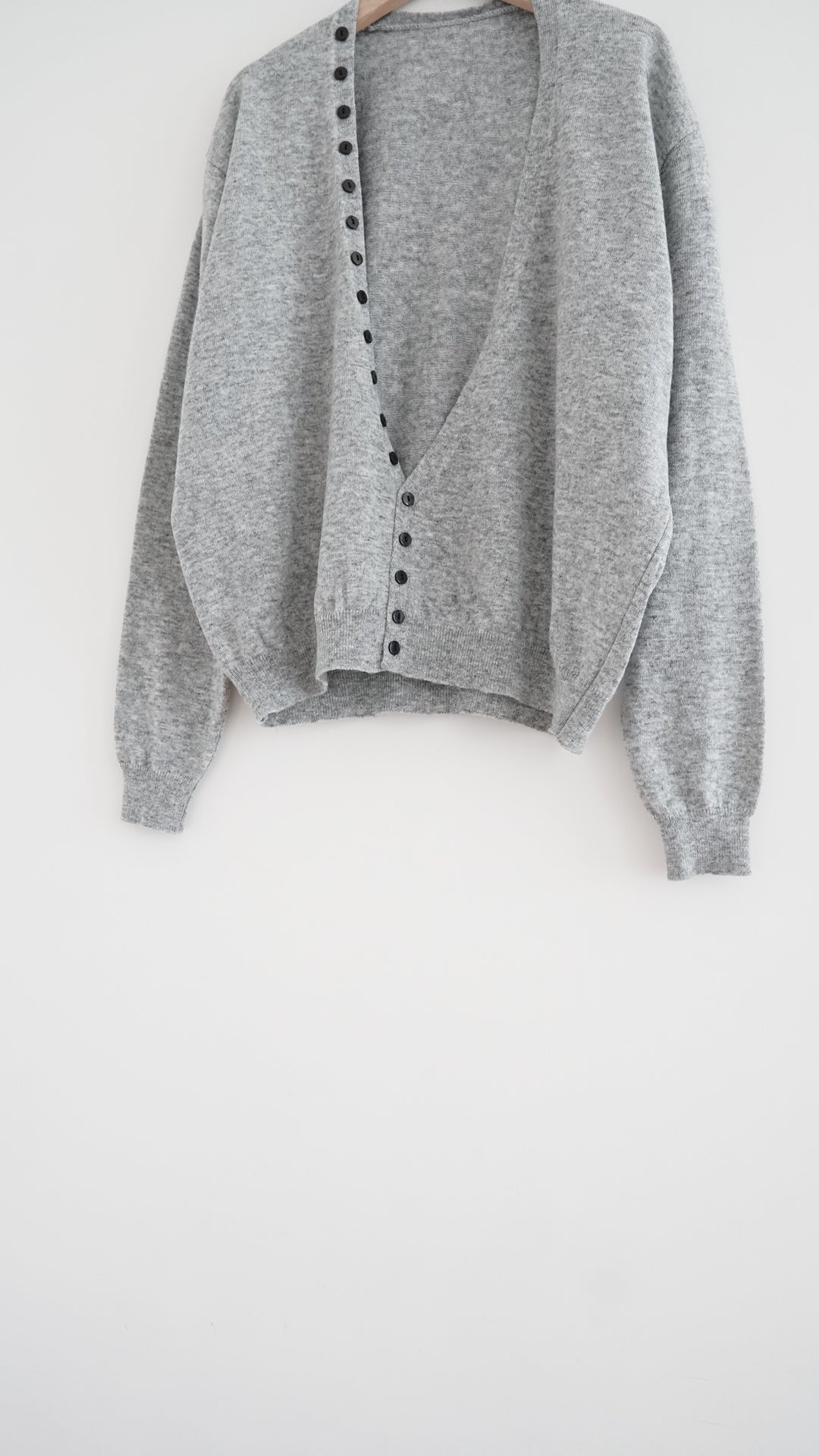 norr soft v-neck knit sweater in grey (pre-order)
