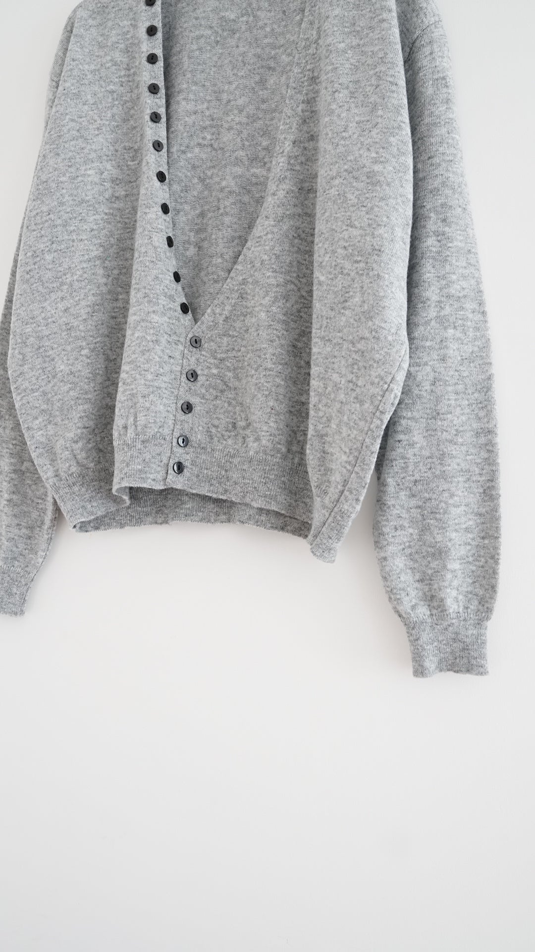 norr soft v-neck knit sweater in grey (pre-order)