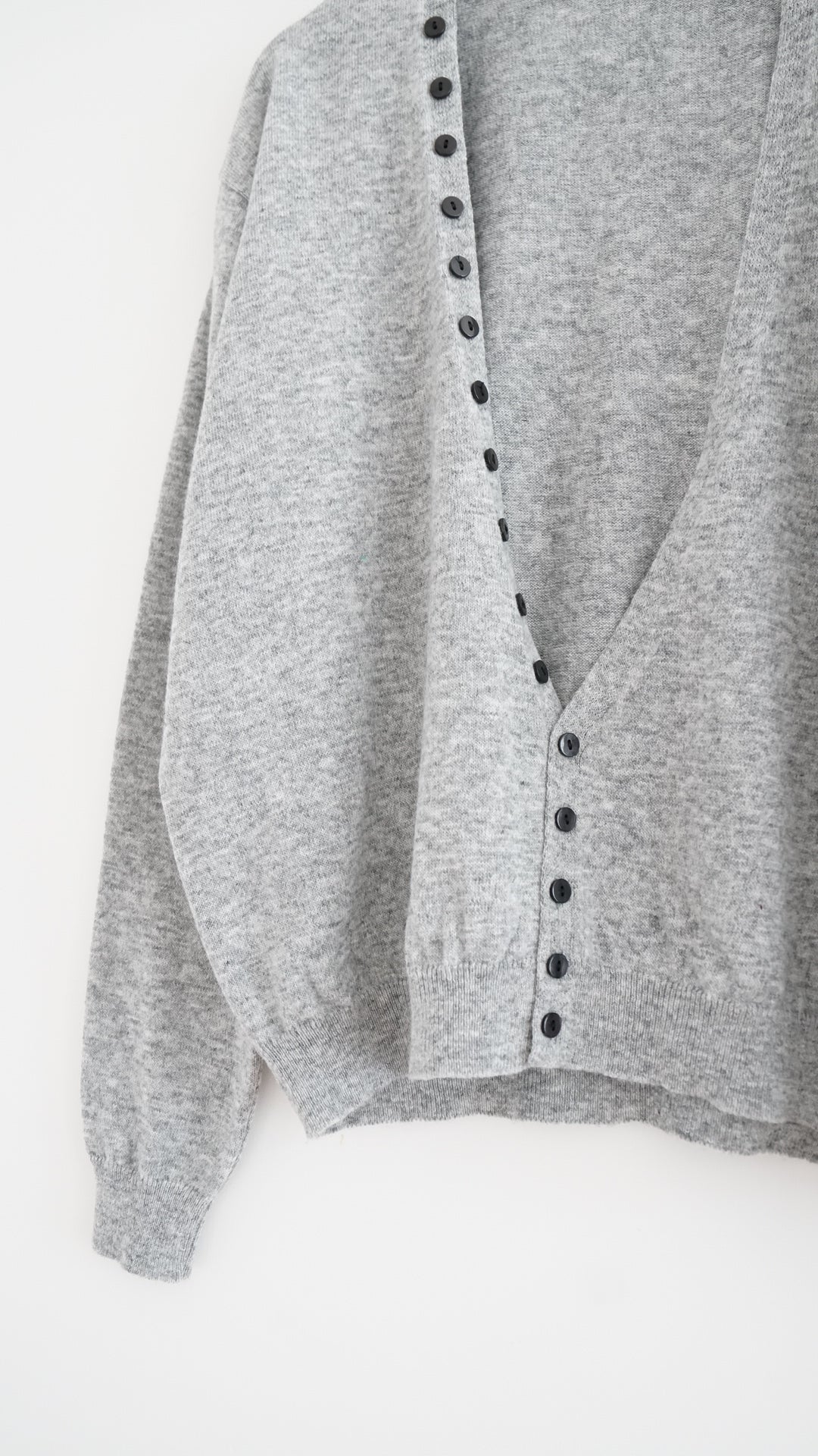 norr soft v-neck knit sweater in grey (pre-order)