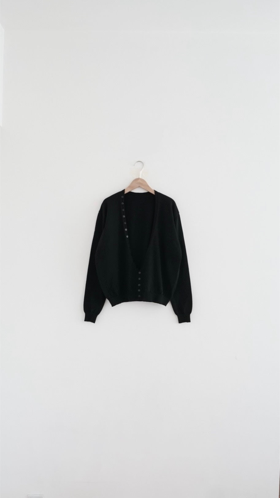 norr soft v-neck knit sweater in black (pre-order)