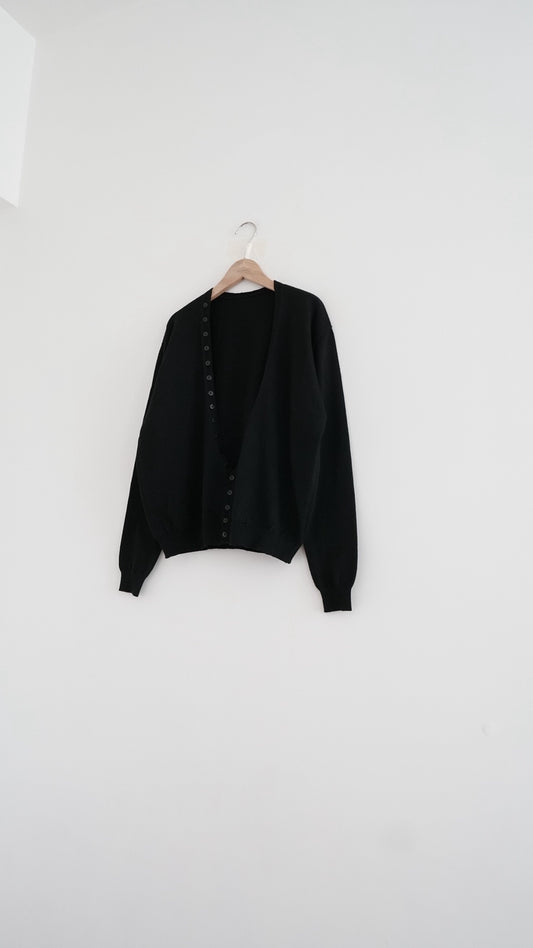 norr soft v-neck knit sweater in black (pre-order)