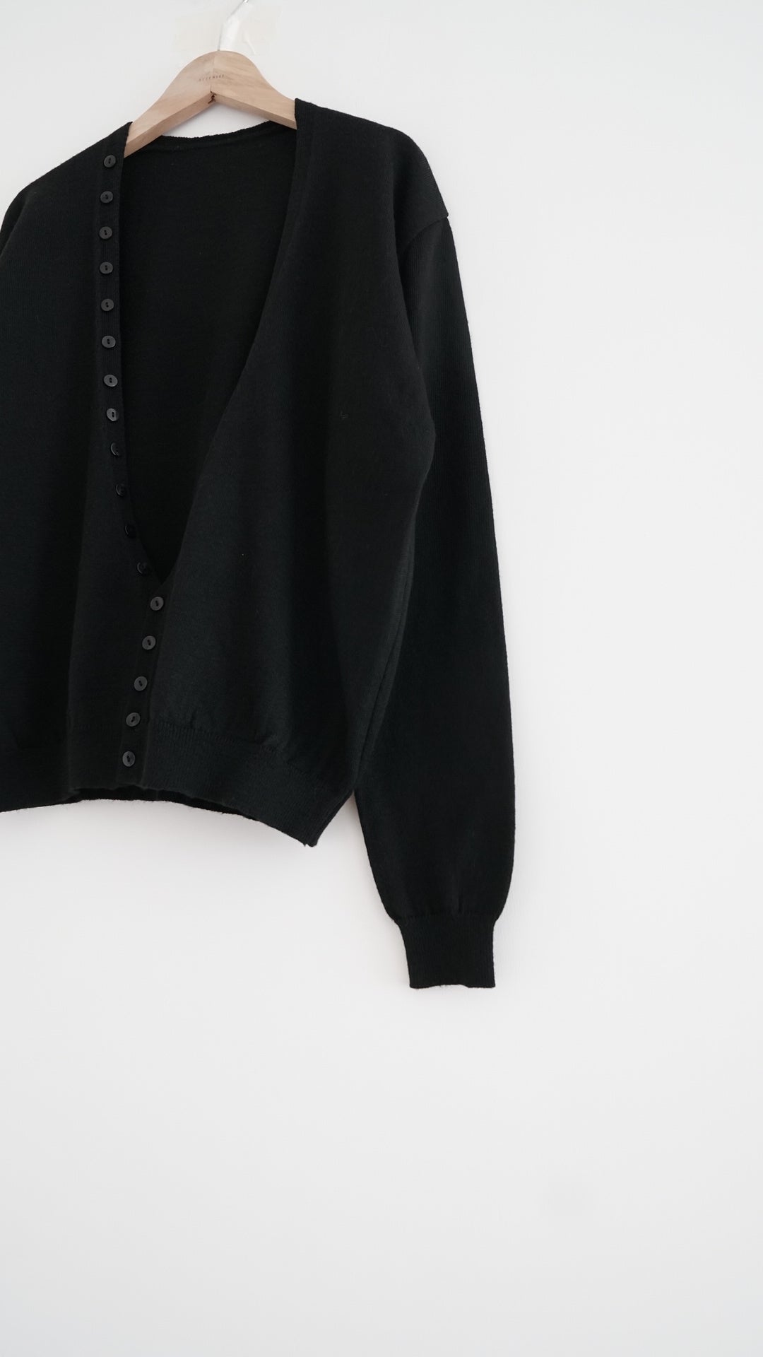 norr soft v-neck knit sweater in black (pre-order)