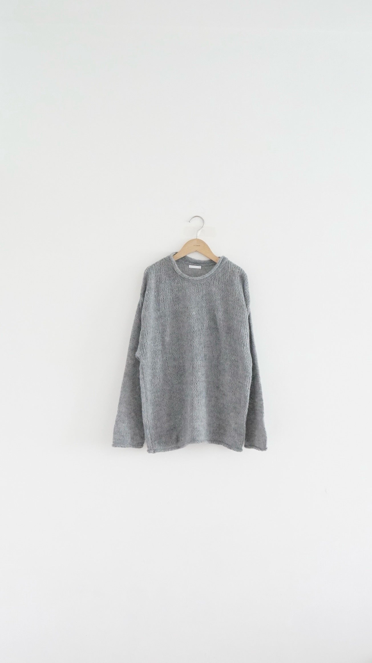 sheer edge knitwear in grey (pre-order)