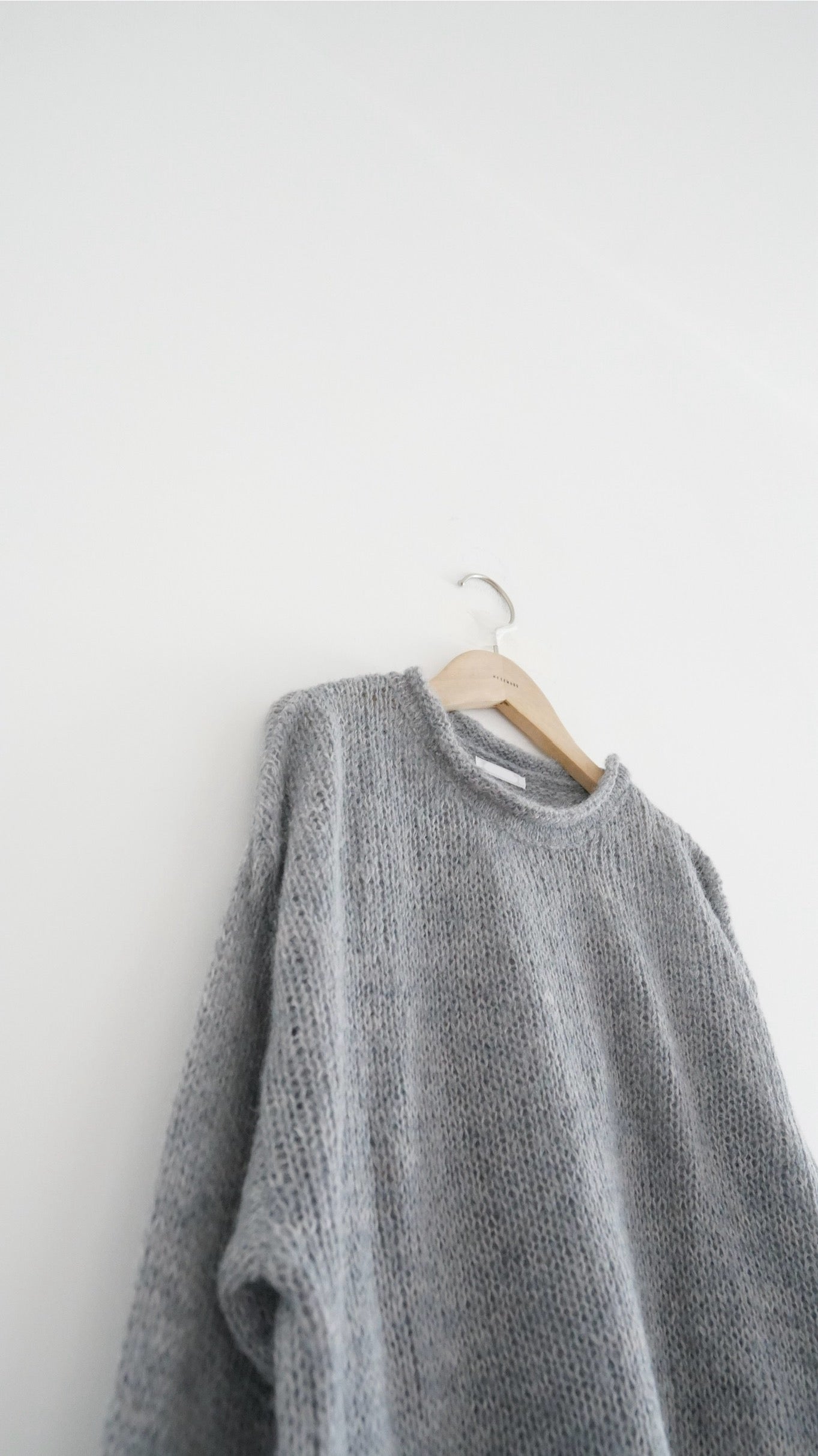 sheer edge knitwear in grey (pre-order)