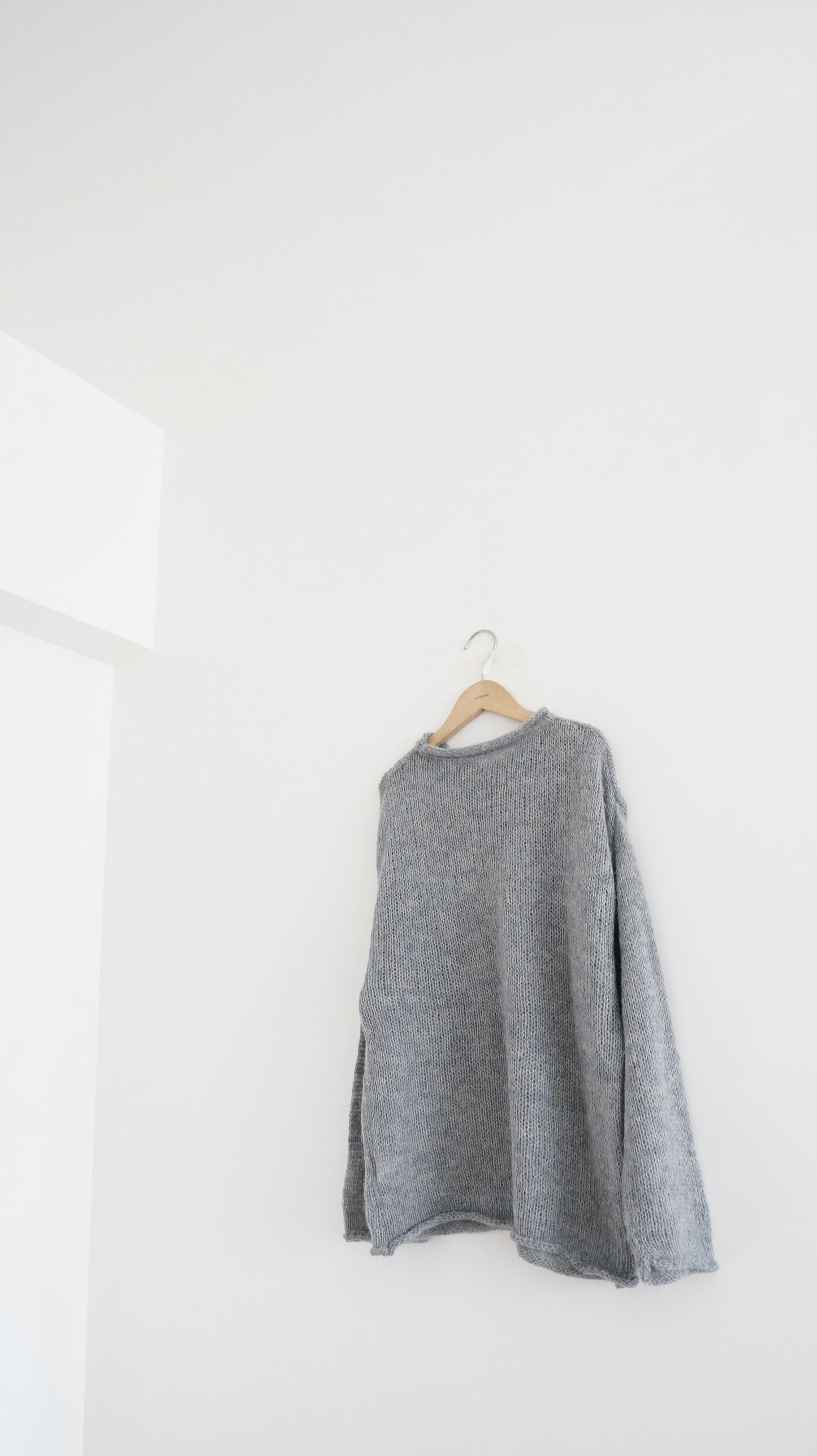 sheer edge knitwear in grey (pre-order)
