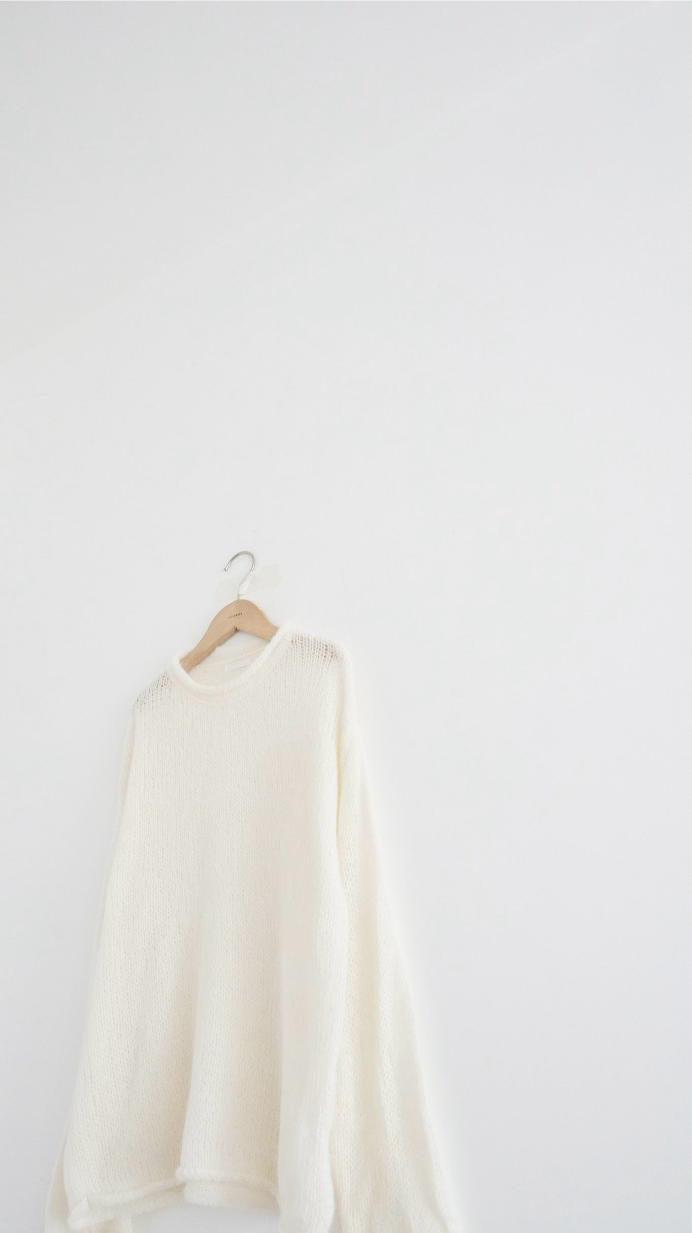 sheer edge knitwear in cream (pre-order)