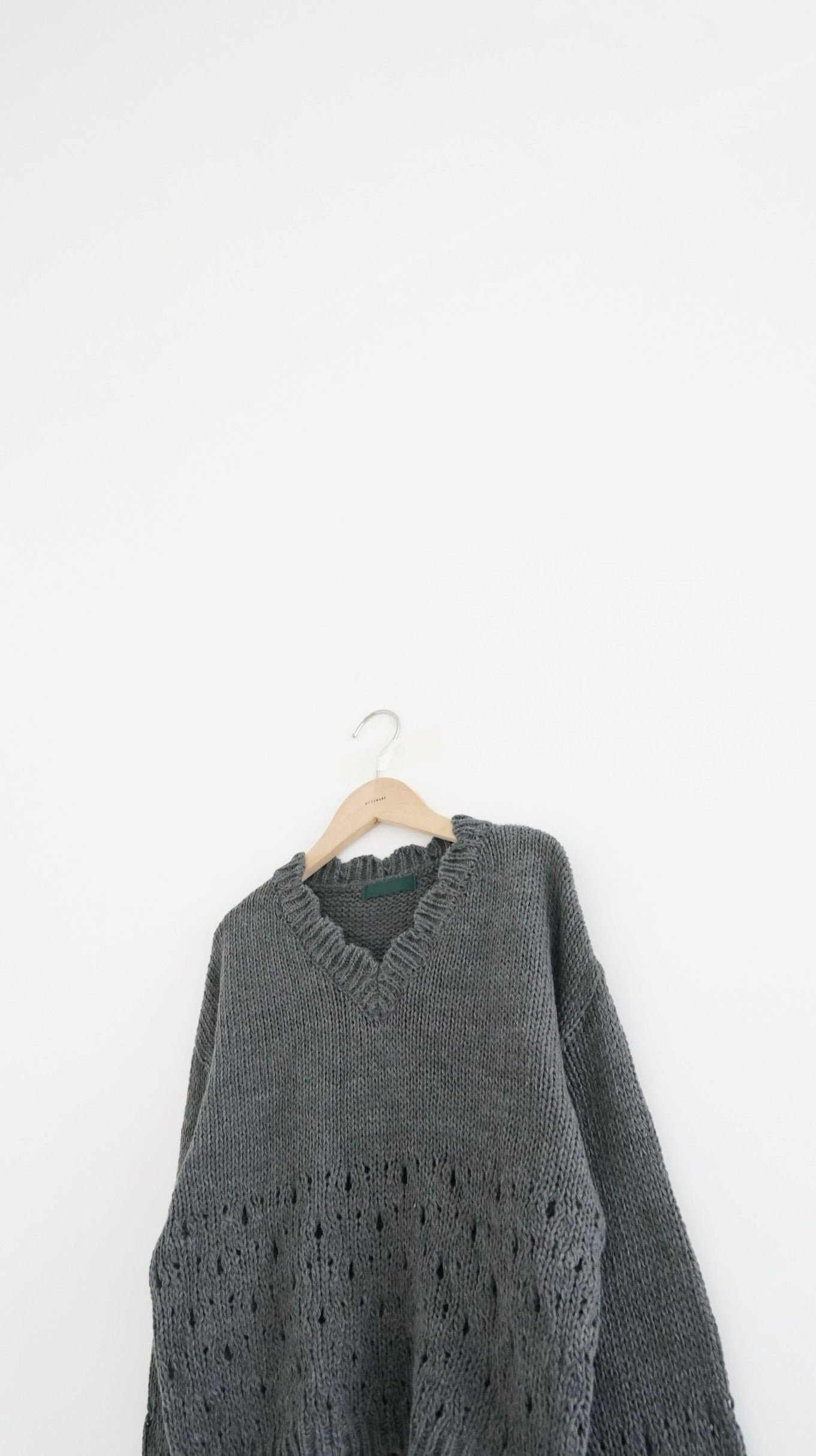 retro floral lace knit in charcoal (pre-order)