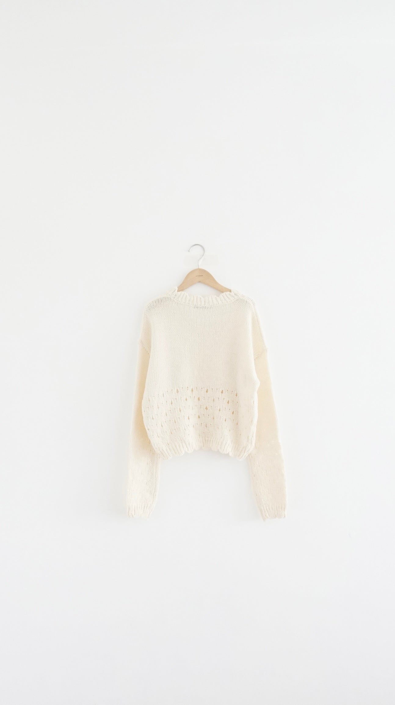 retro floral lace knit in cream (pre-order)
