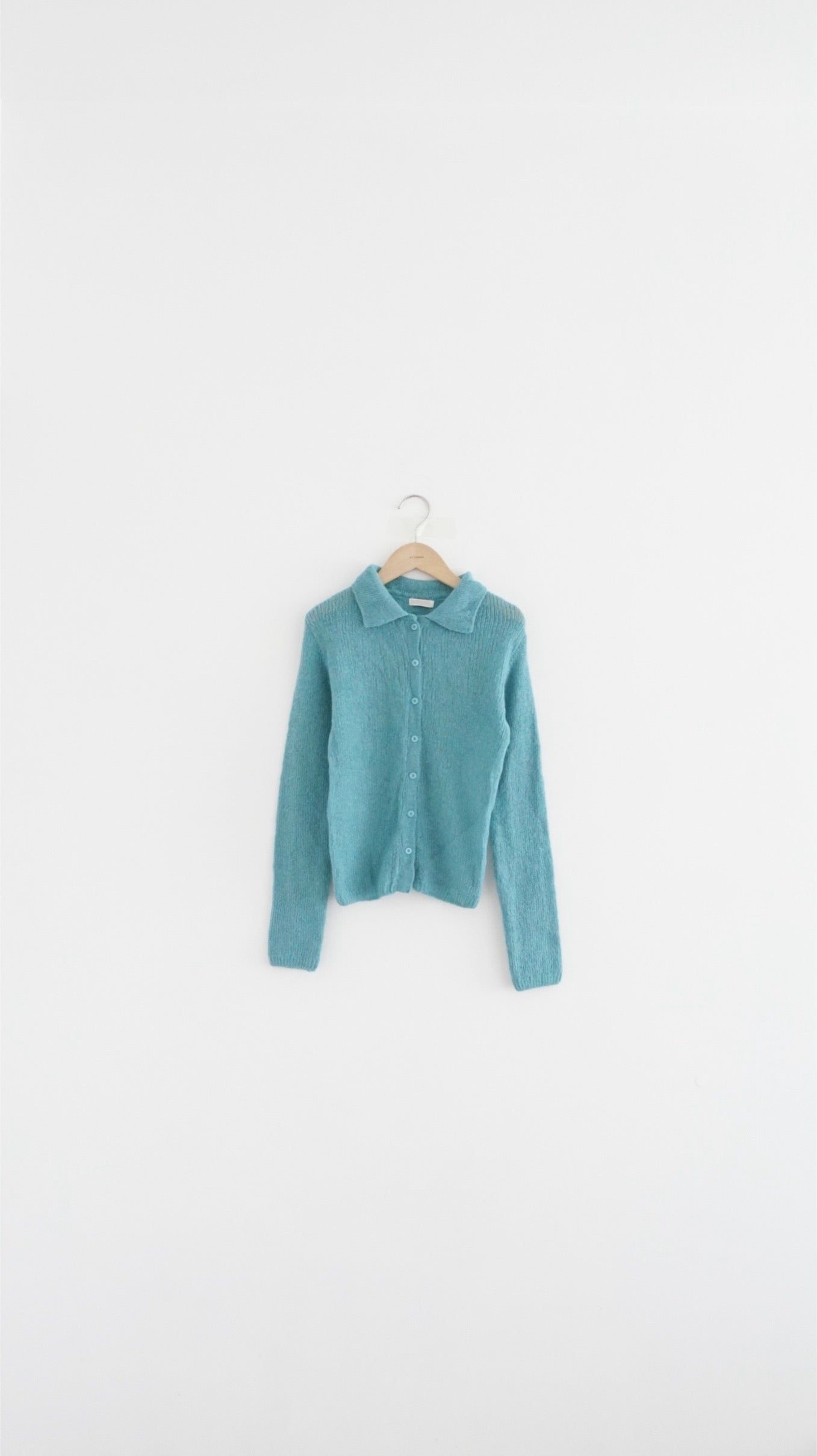 airy mohair shirt in calamine blue (pre-order)