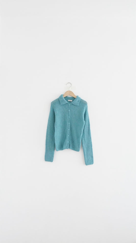 airy mohair shirt in calamine blue (pre-order)