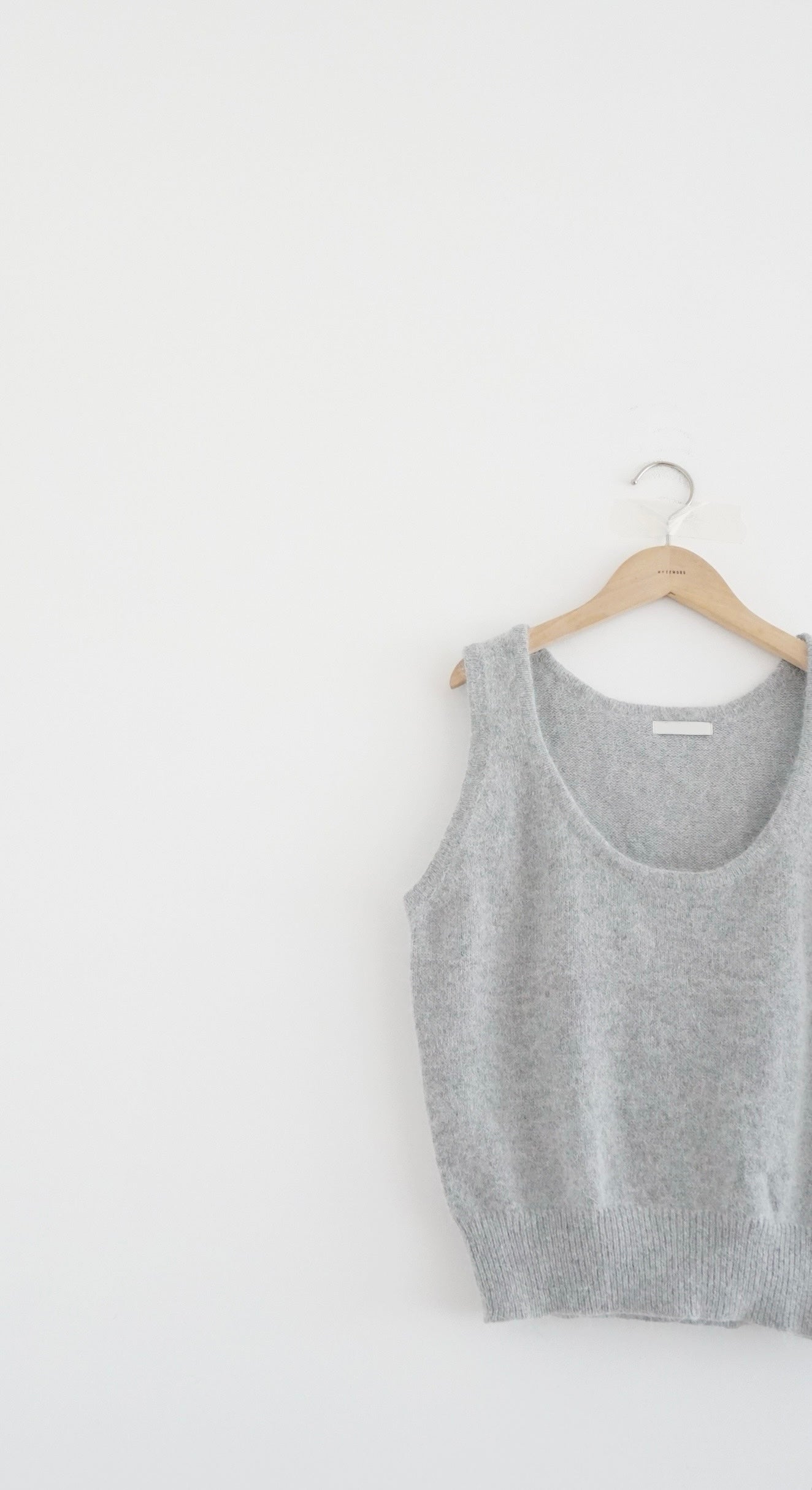 soft minimalist vest in grey (pre-order)
