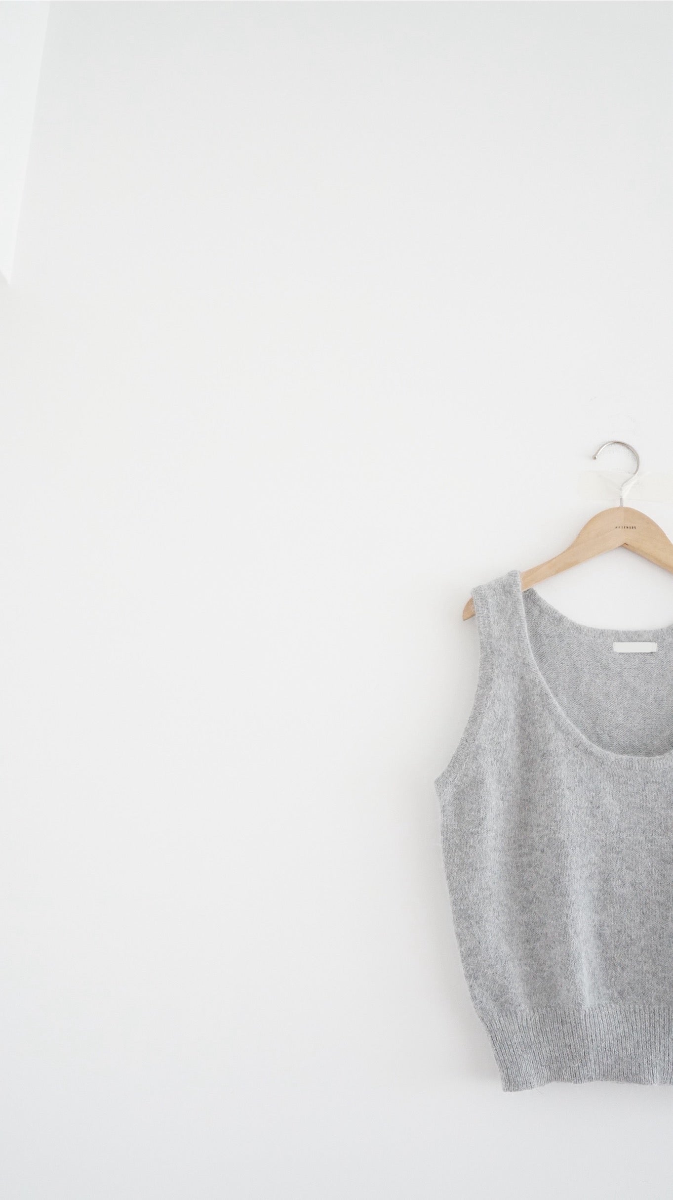 soft minimalist vest in grey (pre-order)
