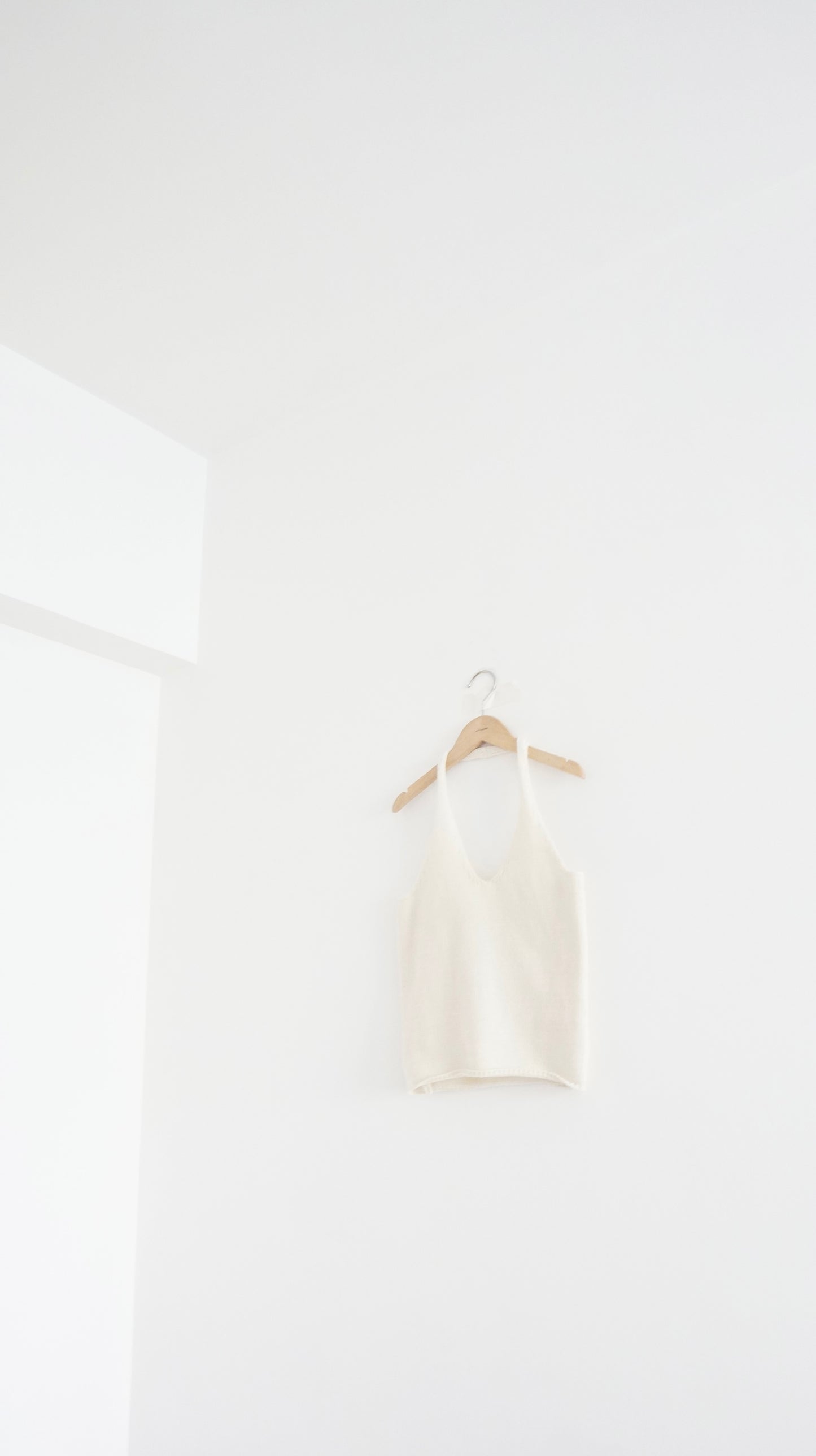 textured wool halter in ivory
