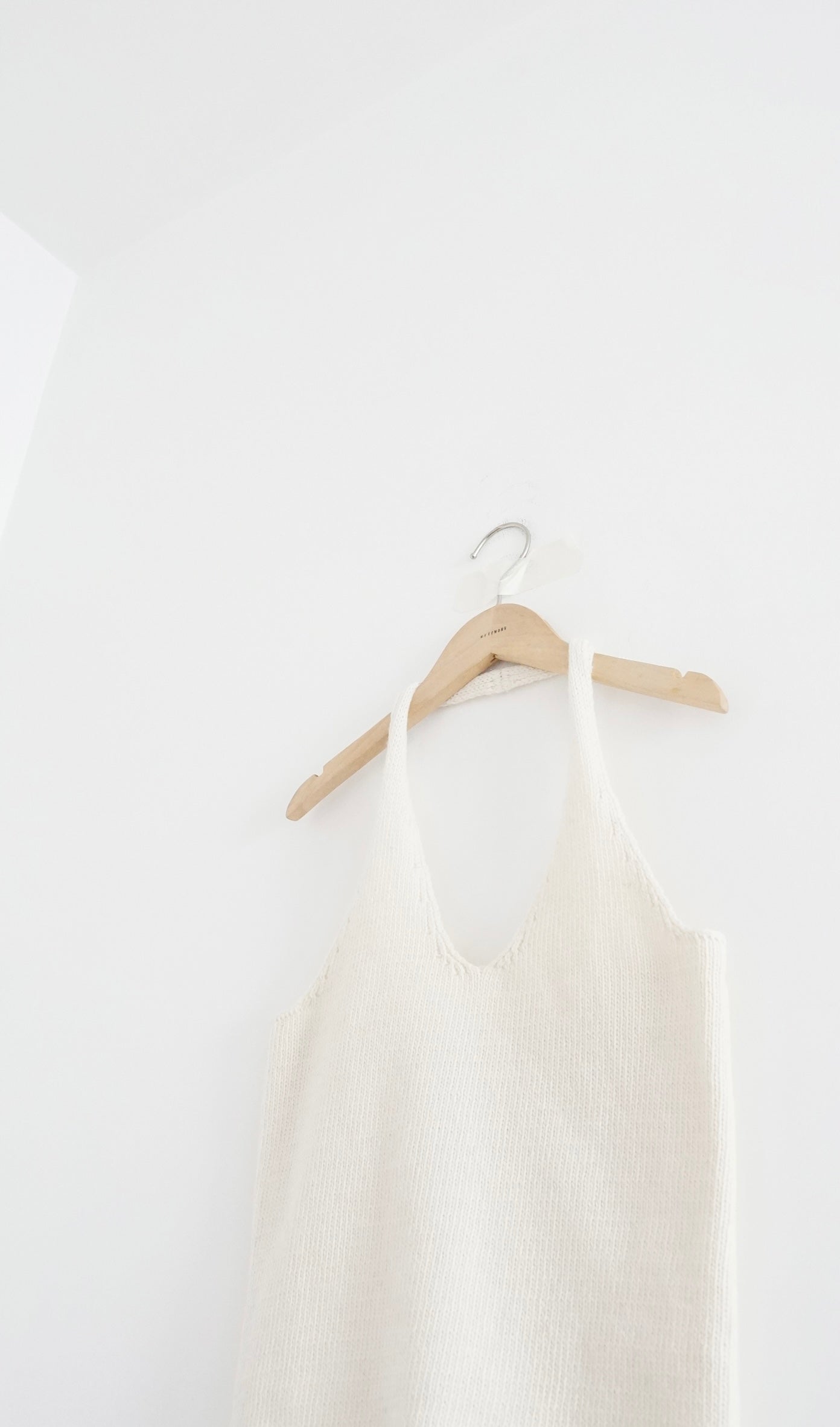 textured wool halter in ivory