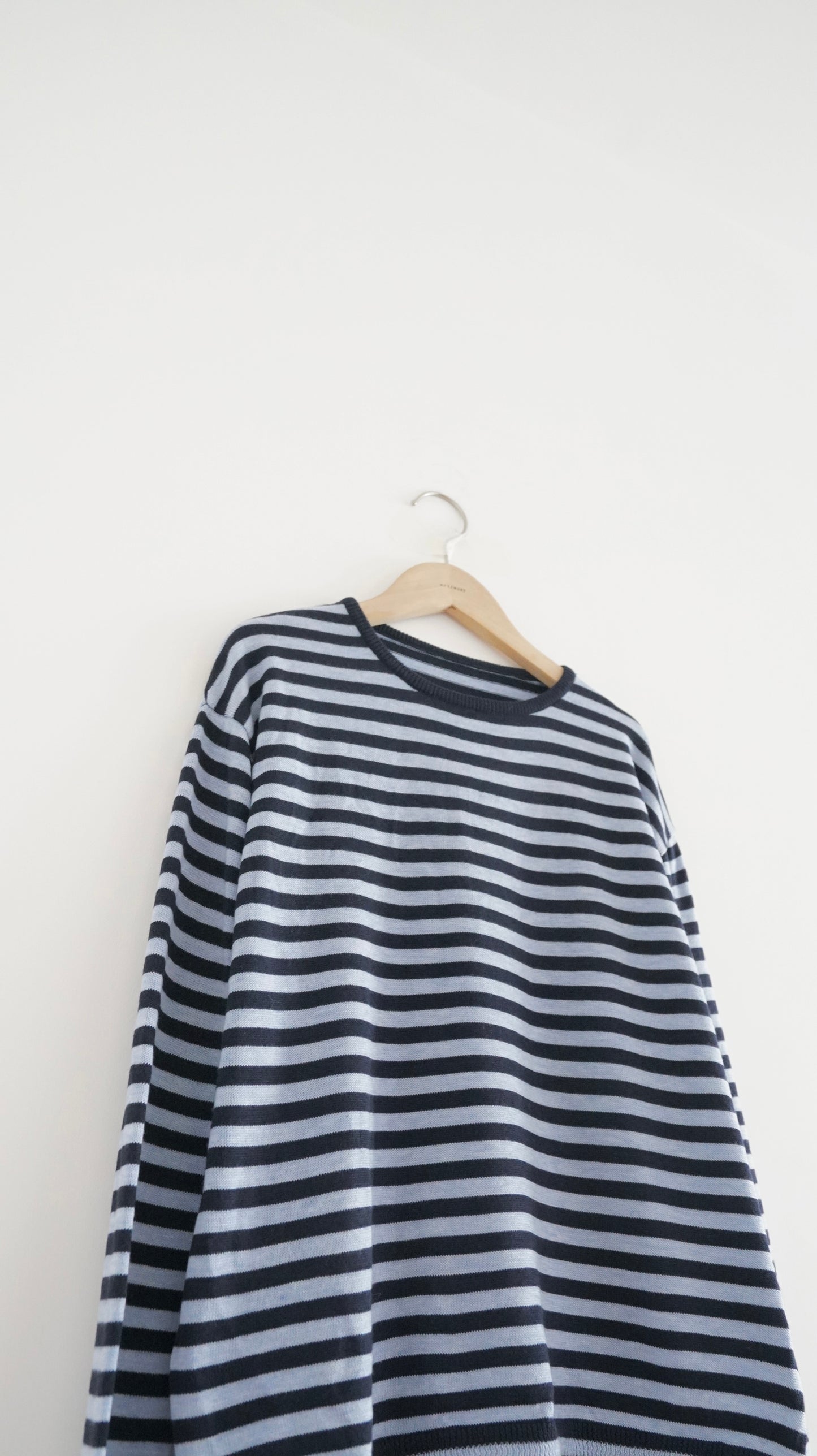 minimalist striped sweater in navy (pre-order)