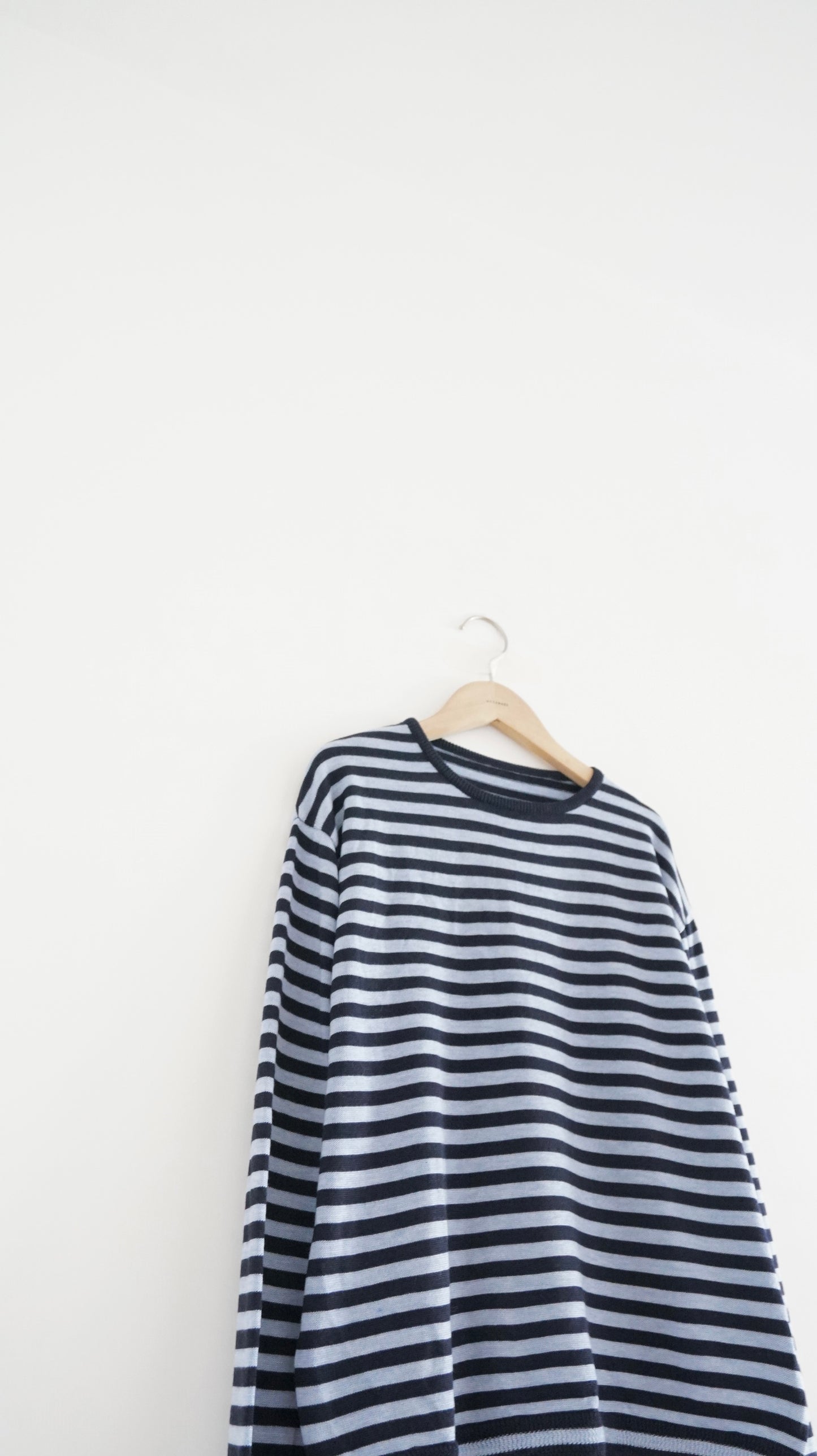 minimalist striped sweater in navy (pre-order)